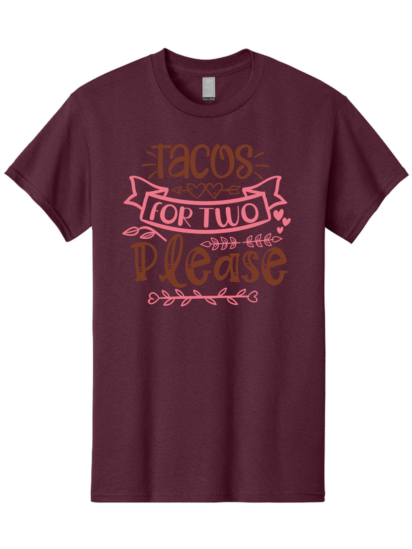 Tacos-For-Two-Please Men'S Graphic Tee, 100% Cotton, Comfortable Casual Summer Wear, Machine Washable, Tacos For Two, Romantic Dinner, Foodie Gift, Taco Love, Couple'S Quote, Dinner For Two, Love Hearts, Valentine'S Day Aad491 14