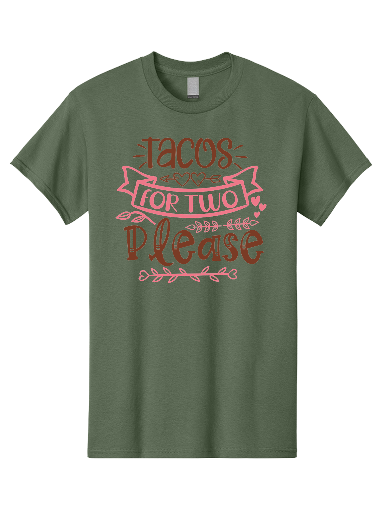 Tacos-For-Two-Please Men'S Graphic Tee, 100% Cotton, Comfortable Casual Summer Wear, Machine Washable, Tacos For Two, Romantic Dinner, Foodie Gift, Taco Love, Couple'S Quote, Dinner For Two, Love Hearts, Valentine'S Day Aad491 13