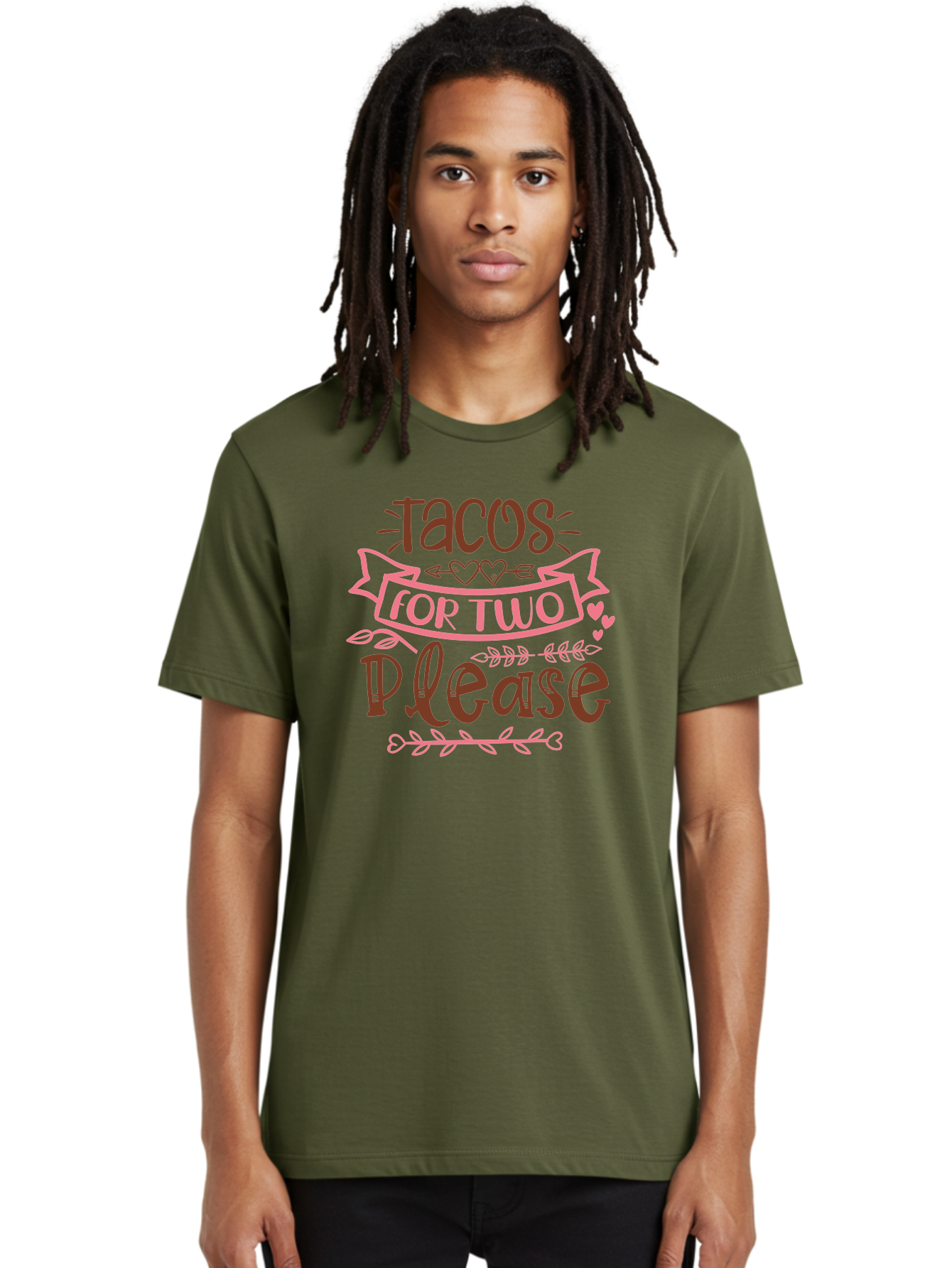Tacos-For-Two-Please Men'S Graphic Tee, 100% Cotton, Comfortable Casual Summer Wear, Machine Washable, Tacos For Two, Romantic Dinner, Foodie Gift, Taco Love, Couple'S Quote, Dinner For Two, Love Hearts, Valentine'S Day Aad491 14