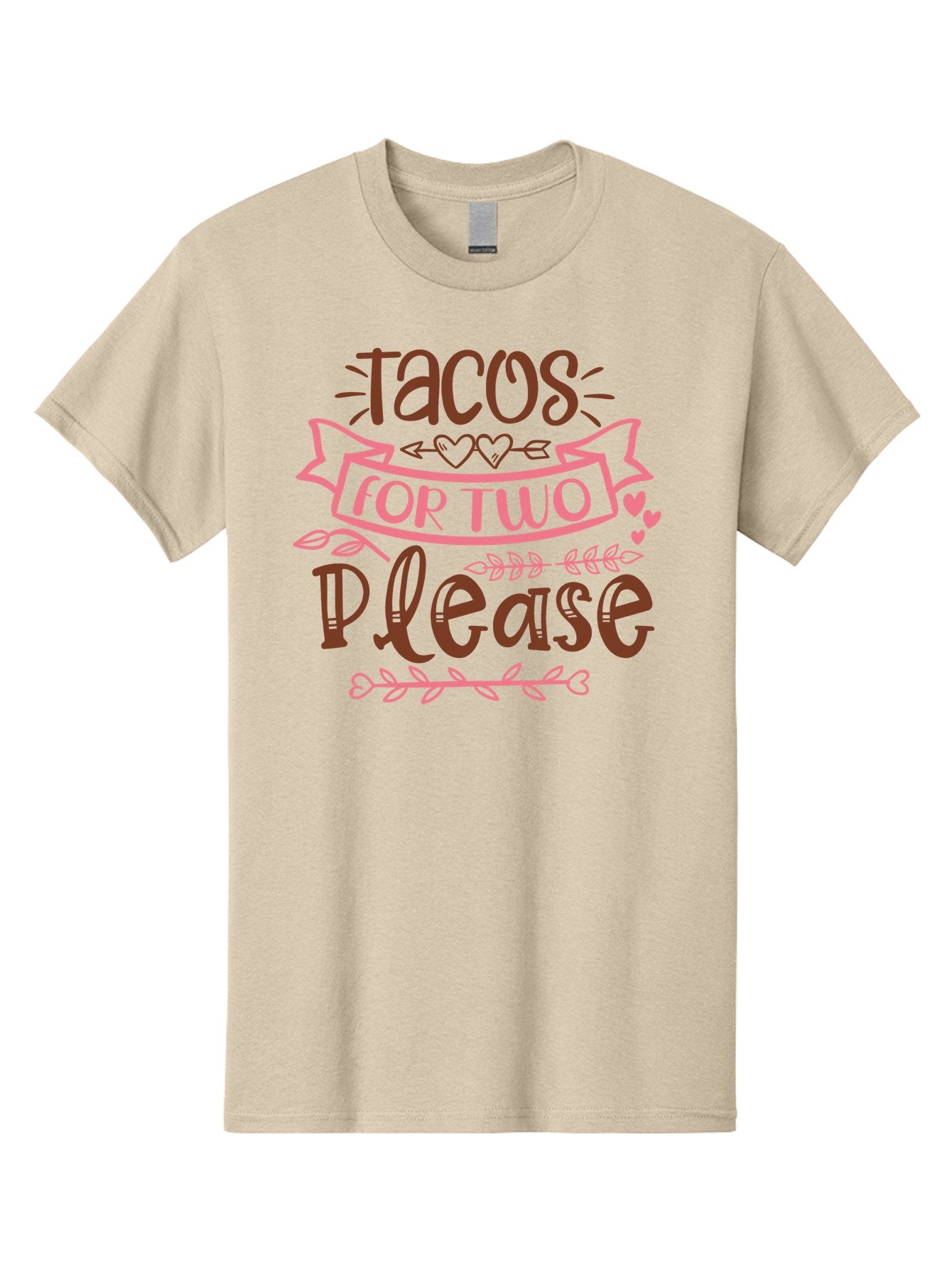 Tacos-For-Two-Please Men'S Graphic Tee, 100% Cotton, Comfortable Casual Summer Wear, Machine Washable, Tacos For Two, Romantic Dinner, Foodie Gift, Taco Love, Couple'S Quote, Dinner For Two, Love Hearts, Valentine'S Day Aad491 12