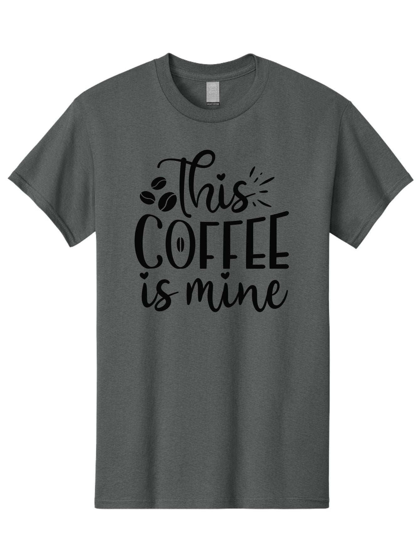This-Coffee-Is-Mine Men'S Graphic Tee, 100% Cotton, Comfortable Casual Summer Wear, Machine Washable, Coffee Quote, Coffee Lover, Coffee Beans, Morning Coffee, Coffee Humor, Caffeine Fix, Coffee Obsession Aad492