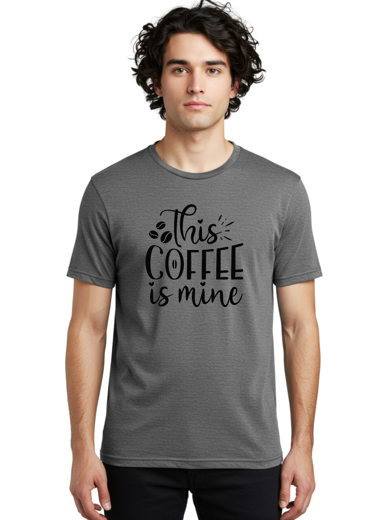 This-Coffee-Is-Mine Men'S Graphic Tee, 100% Cotton, Comfortable Casual Summer Wear, Machine Washable, Coffee Quote, Coffee Lover, Coffee Beans, Morning Coffee, Coffee Humor, Caffeine Fix, Coffee Obsession Aad492 10