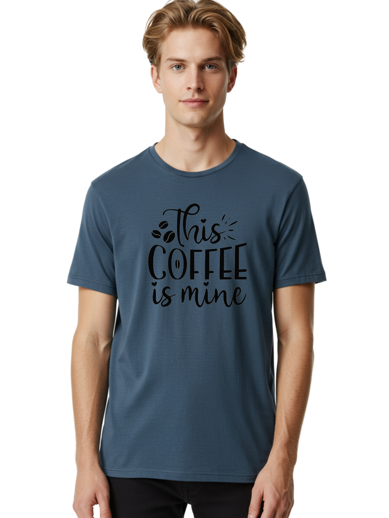 This-Coffee-Is-Mine Men'S Graphic Tee, 100% Cotton, Comfortable Casual Summer Wear, Machine Washable, Coffee Quote, Coffee Lover, Coffee Beans, Morning Coffee, Coffee Humor, Caffeine Fix, Coffee Obsession Aad492 12