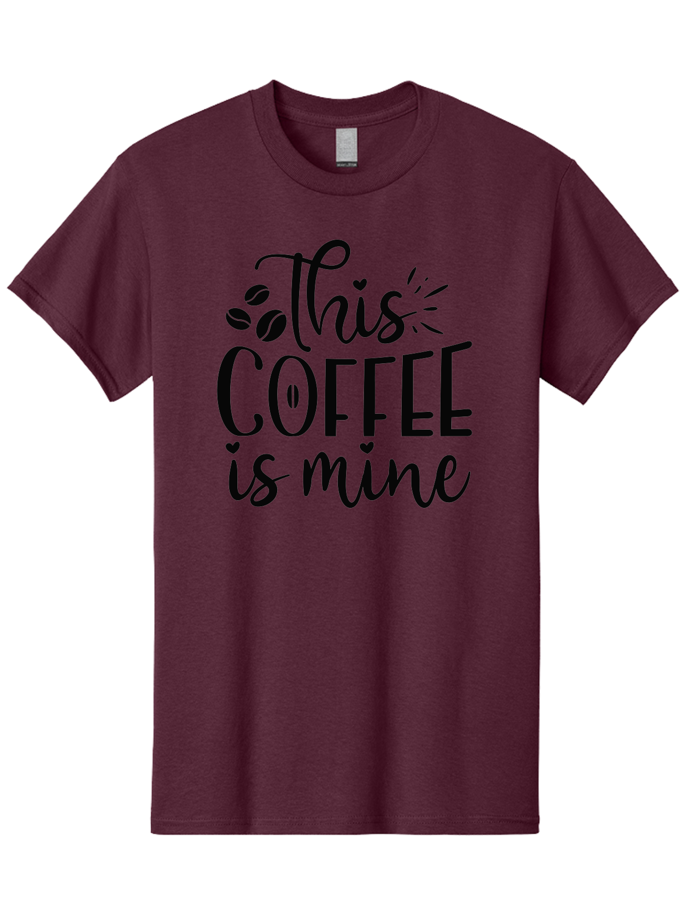 This-Coffee-Is-Mine Men'S Graphic Tee, 100% Cotton, Comfortable Casual Summer Wear, Machine Washable, Coffee Quote, Coffee Lover, Coffee Beans, Morning Coffee, Coffee Humor, Caffeine Fix, Coffee Obsession Aad492 5