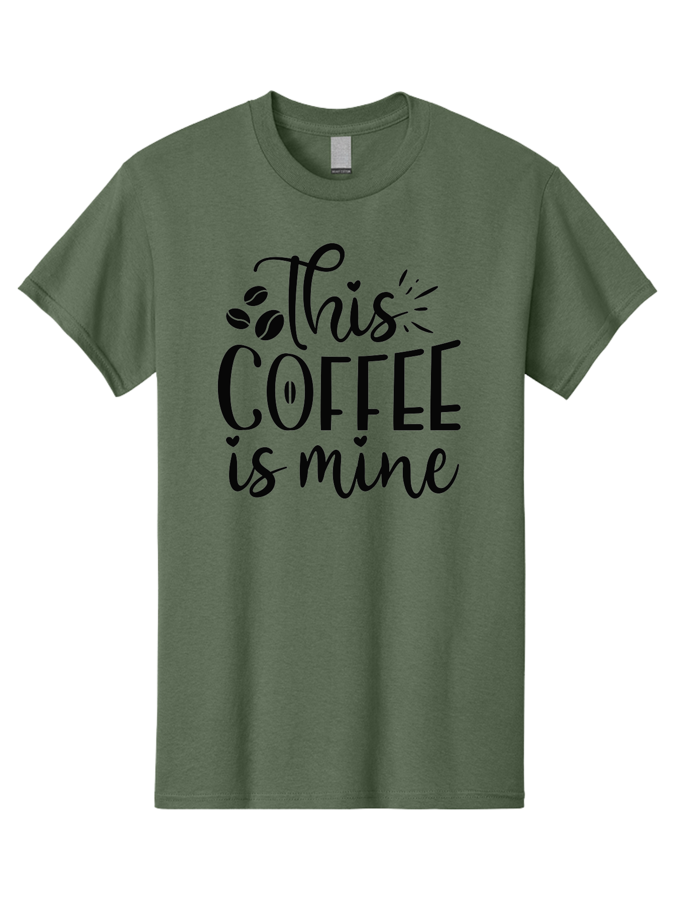 This-Coffee-Is-Mine Men'S Graphic Tee, 100% Cotton, Comfortable Casual Summer Wear, Machine Washable, Coffee Quote, Coffee Lover, Coffee Beans, Morning Coffee, Coffee Humor, Caffeine Fix, Coffee Obsession Aad492