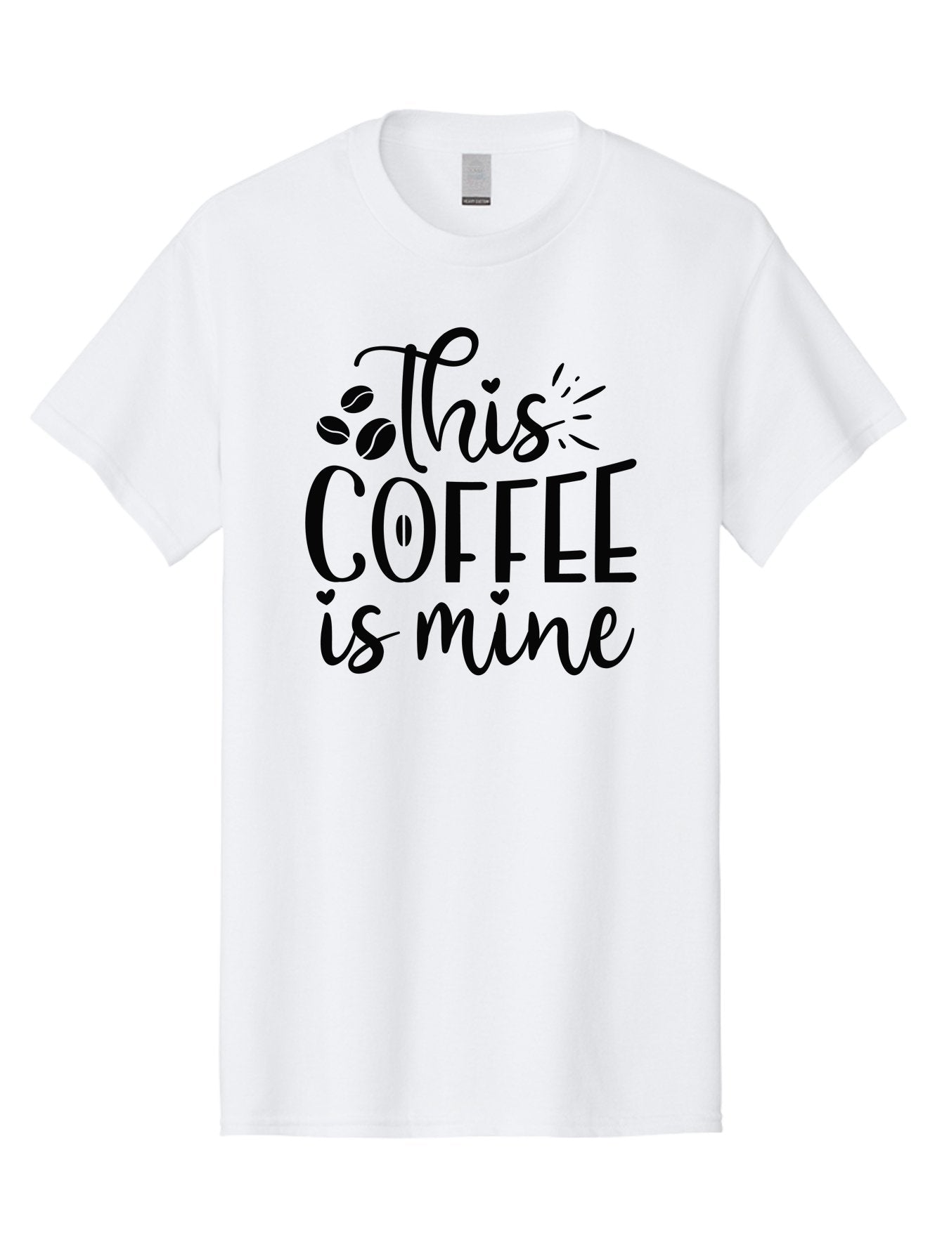 This-Coffee-Is-Mine Men'S Graphic Tee, 100% Cotton, Comfortable Casual Summer Wear, Machine Washable, Coffee Quote, Coffee Lover, Coffee Beans, Morning Coffee, Coffee Humor, Caffeine Fix, Coffee Obsession Aad492 5