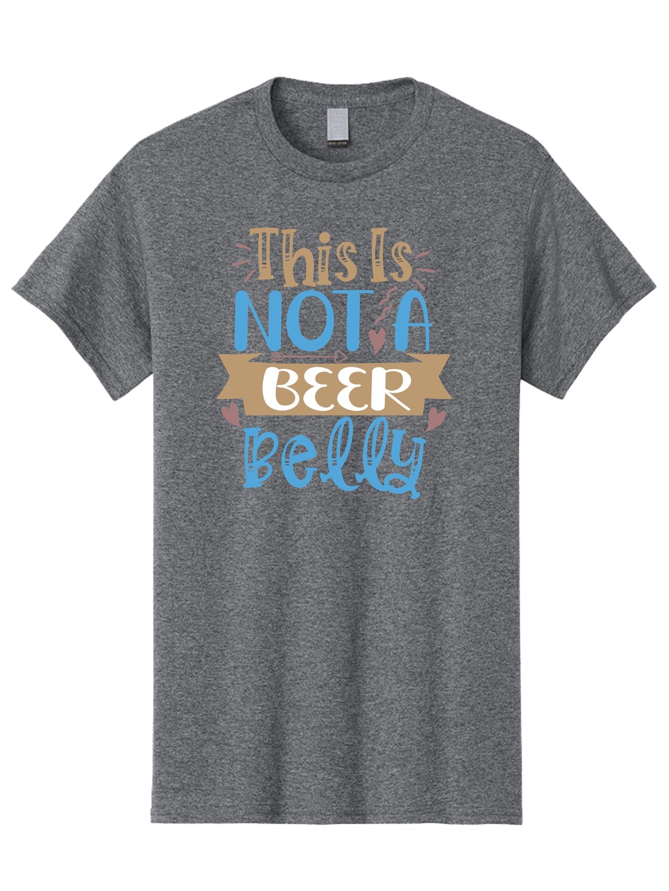 This-Is-Not-A-Beer-Belly Men'S Graphic Tee, 100% Cotton, Comfortable Casual Summer Wear, Machine Washable, Funny Quote, Humorous Saying, Beer Belly Humor, Witty Phrase, Playful Text, Entertaining Graphic, Quirky Design, Clever Saying, Aad493