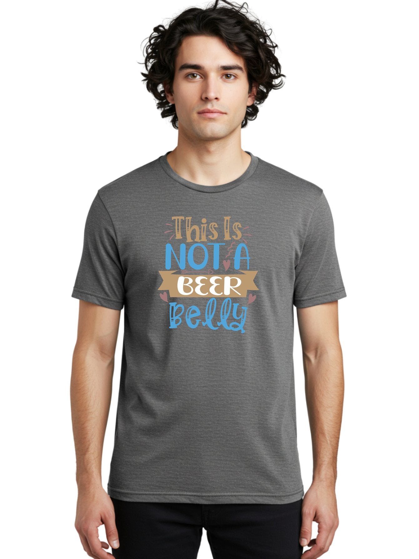 This-Is-Not-A-Beer-Belly Men'S Graphic Tee, 100% Cotton, Comfortable Casual Summer Wear, Machine Washable, Funny Quote, Humorous Saying, Beer Belly Humor, Witty Phrase, Playful Text, Entertaining Graphic, Quirky Design, Clever Saying, Aad493 19