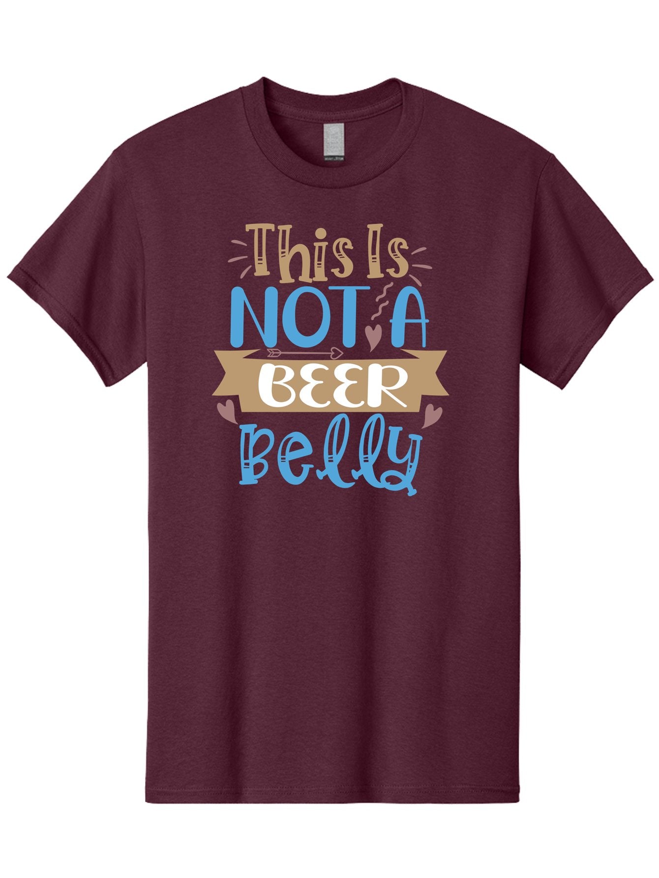 This-Is-Not-A-Beer-Belly Men'S Graphic Tee, 100% Cotton, Comfortable Casual Summer Wear, Machine Washable, Funny Quote, Humorous Saying, Beer Belly Humor, Witty Phrase, Playful Text, Entertaining Graphic, Quirky Design, Clever Saying, Aad493 11