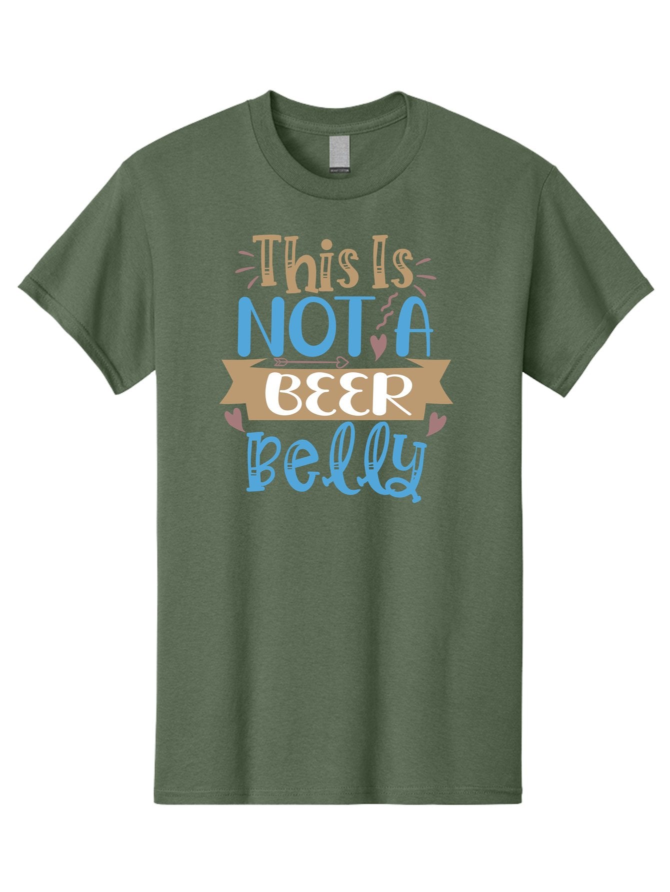 This-Is-Not-A-Beer-Belly Men'S Graphic Tee, 100% Cotton, Comfortable Casual Summer Wear, Machine Washable, Funny Quote, Humorous Saying, Beer Belly Humor, Witty Phrase, Playful Text, Entertaining Graphic, Quirky Design, Clever Saying, Aad493 5