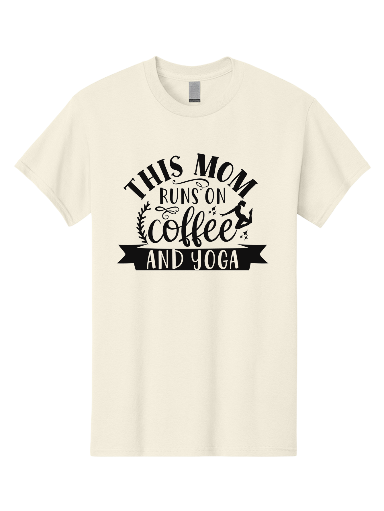 This-Mom-Runs-On-Coffee-And-Yoga Men'S Graphic Tee, 100% Cotton, Comfortable Casual Summer Wear, Machine Washable, Coffee And Yoga, Mom Life, Motherhood, Yoga For Moms, Coffee Lover, Fitness Mom, Wellness, Mindfulness, Healthy Lifestyle Aad495 17