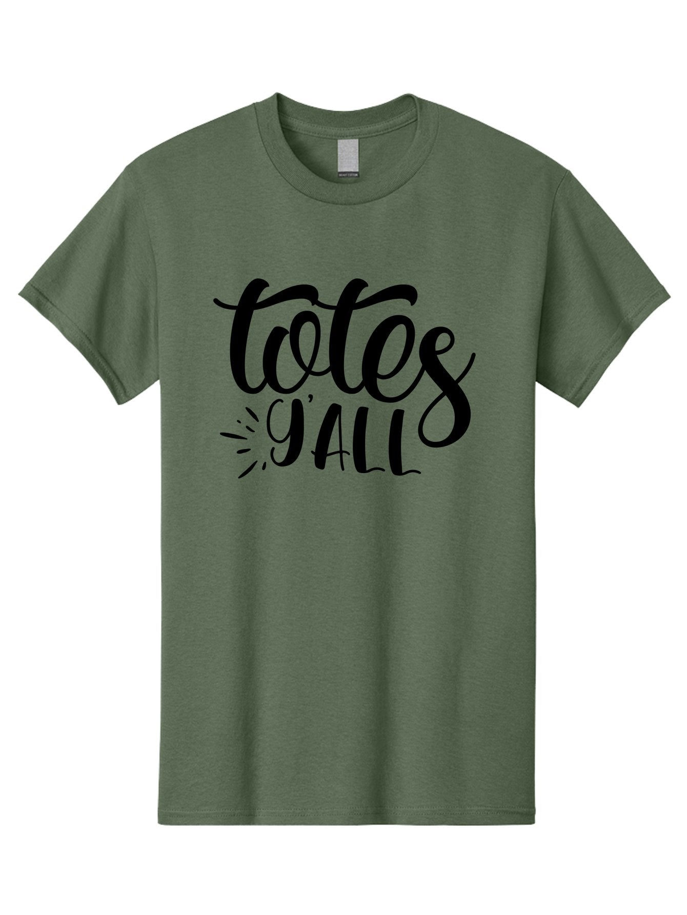 Totes-Y-All Men'S Graphic Tee, 100% Cotton, Comfortable Casual Summer Wear, Machine Washable, Totes Y'All, Hand-Lettering, Handwritten Font, Informal Expression, Southern Slang, Casual Style, Modern Calligraphy, Trendy Typography Aad496