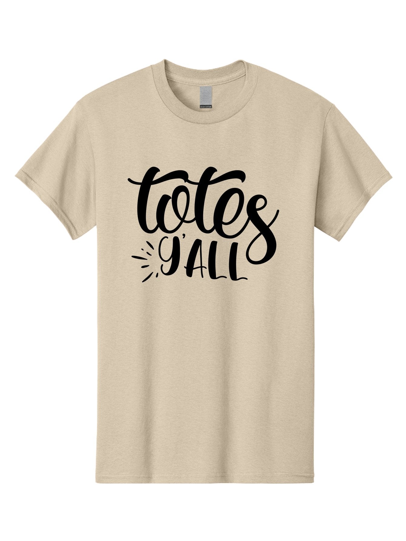 Totes-Y-All Men'S Graphic Tee, 100% Cotton, Comfortable Casual Summer Wear, Machine Washable, Totes Y'All, Hand-Lettering, Handwritten Font, Informal Expression, Southern Slang, Casual Style, Modern Calligraphy, Trendy Typography Aad496 6