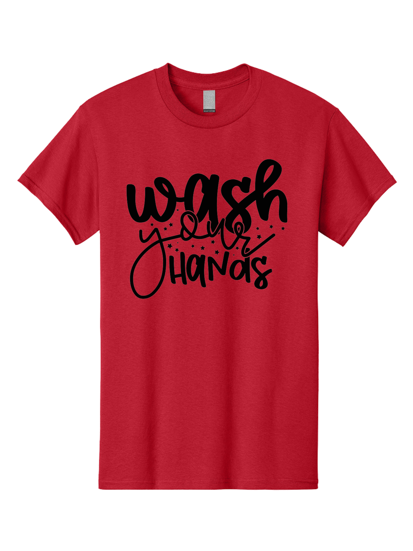 Wash-Your-Hands-1 Men'S Graphic Tee, 100% Cotton, Comfortable Casual Summer Wear, Machine Washable, Handwashing Reminder, Hygiene Tips, Health Awareness, Clean Hands, Wellness Promotion, Safety Signs, Prevent Germs Aad497