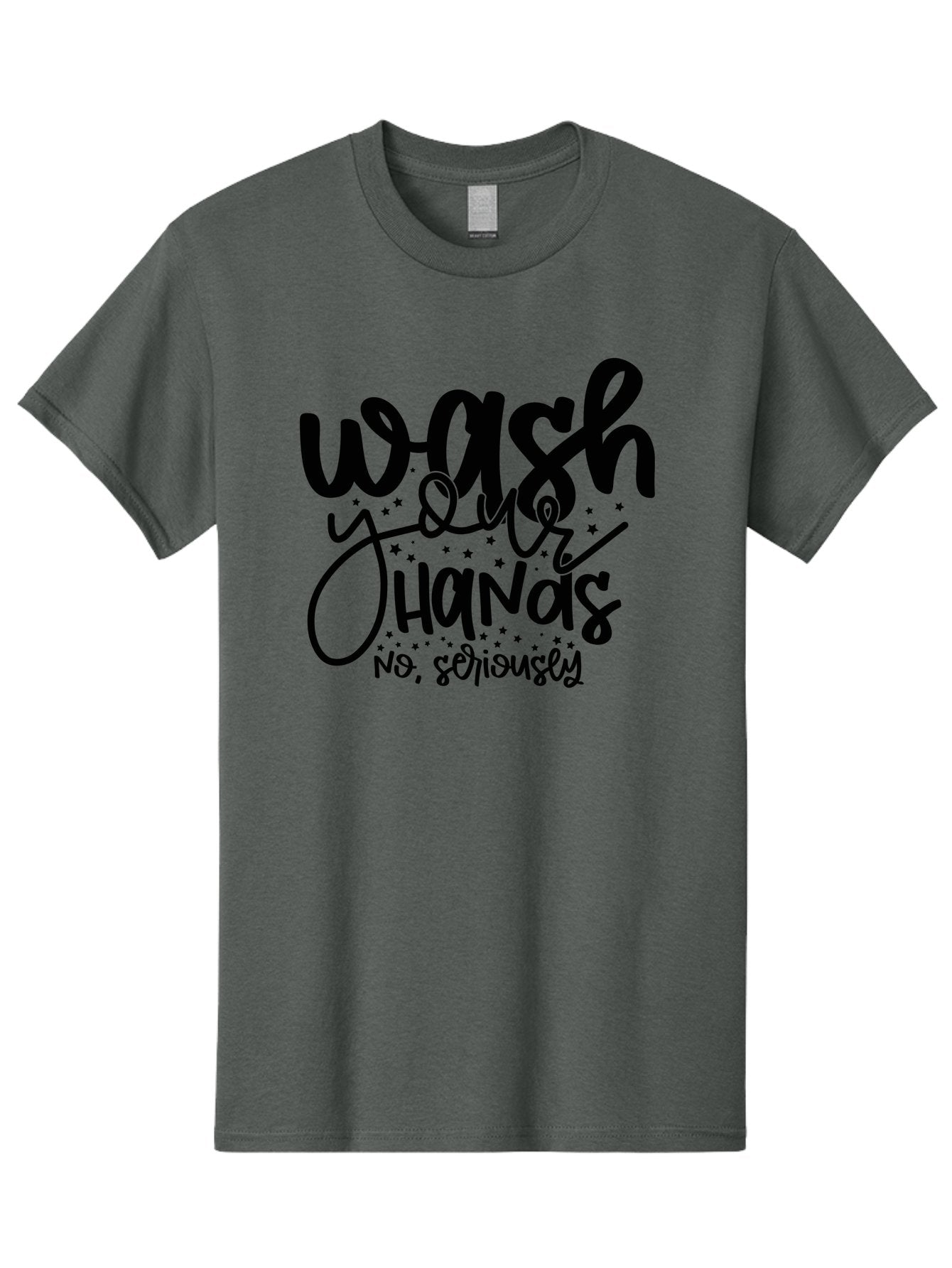 Wash-Your-Hands Men'S Graphic Tee, 100% Cotton, Comfortable Casual Summer Wear, Machine Washable, Hand Hygiene, Cleanliness, Health Awareness, Germ Prevention, Soap And Water, Clean Hands, Hygiene Reminder, Wellness Tips, Healthy Habits Aad499 7