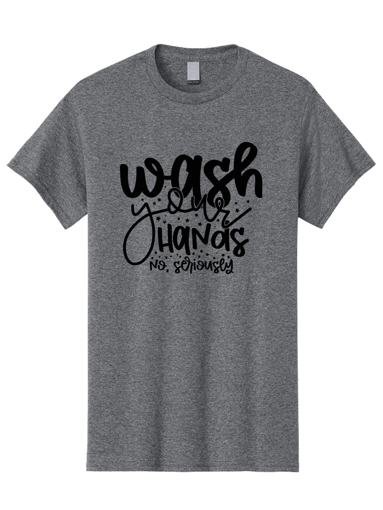 Wash-Your-Hands Men'S Graphic Tee, 100% Cotton, Comfortable Casual Summer Wear, Machine Washable, Hand Hygiene, Cleanliness, Health Awareness, Germ Prevention, Soap And Water, Clean Hands, Hygiene Reminder, Wellness Tips, Healthy Habits Aad499 3