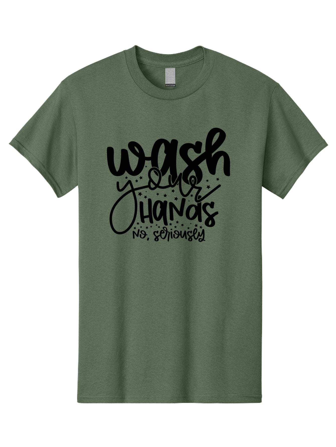 Wash-Your-Hands Men'S Graphic Tee, 100% Cotton, Comfortable Casual Summer Wear, Machine Washable, Hand Hygiene, Cleanliness, Health Awareness, Germ Prevention, Soap And Water, Clean Hands, Hygiene Reminder, Wellness Tips, Healthy Habits Aad499 8