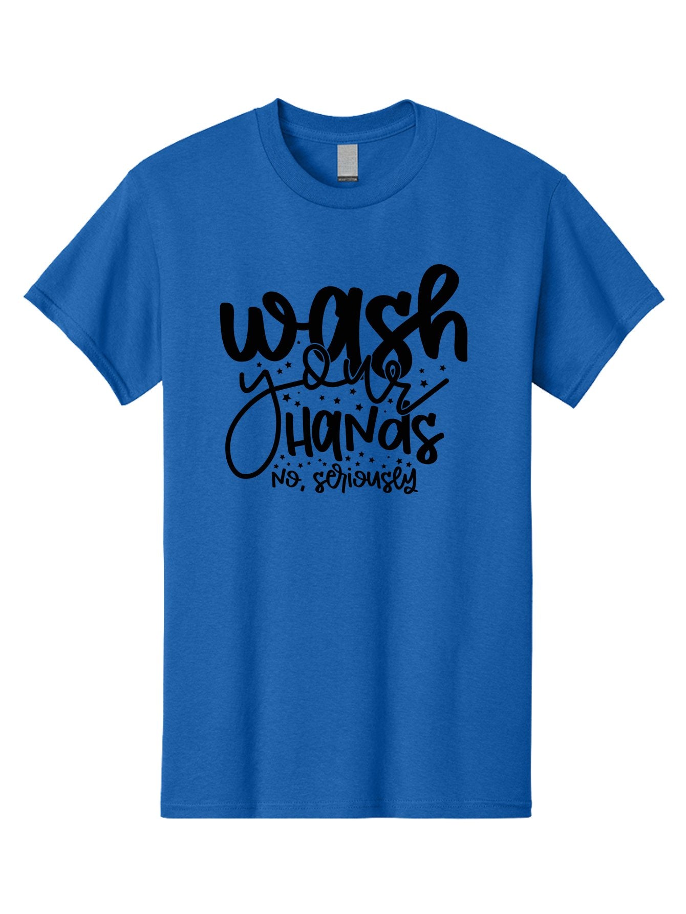 Wash-Your-Hands Men'S Graphic Tee, 100% Cotton, Comfortable Casual Summer Wear, Machine Washable, Hand Hygiene, Cleanliness, Health Awareness, Germ Prevention, Soap And Water, Clean Hands, Hygiene Reminder, Wellness Tips, Healthy Habits Aad499 12