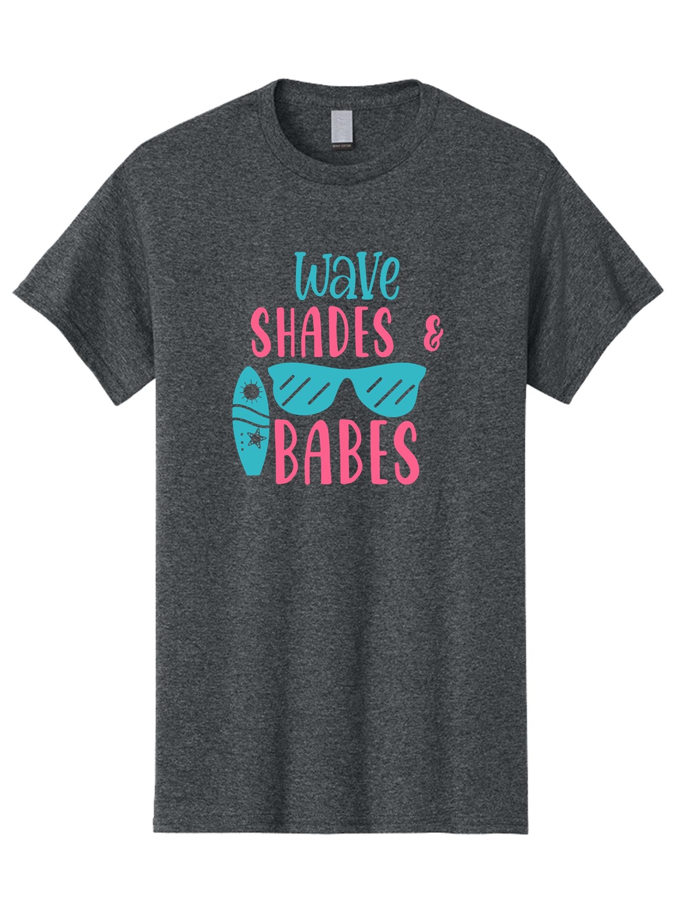 Wave-Shades-Babes Men'S Graphic Tee, 100% Cotton, Comfortable Casual Summer Wear, Machine Washable, Surfing, Sunglasses, Beach Culture, Summer Vibes, Wave Riders, Cool Shades, Beach Babes, Summer Fashion Aad500