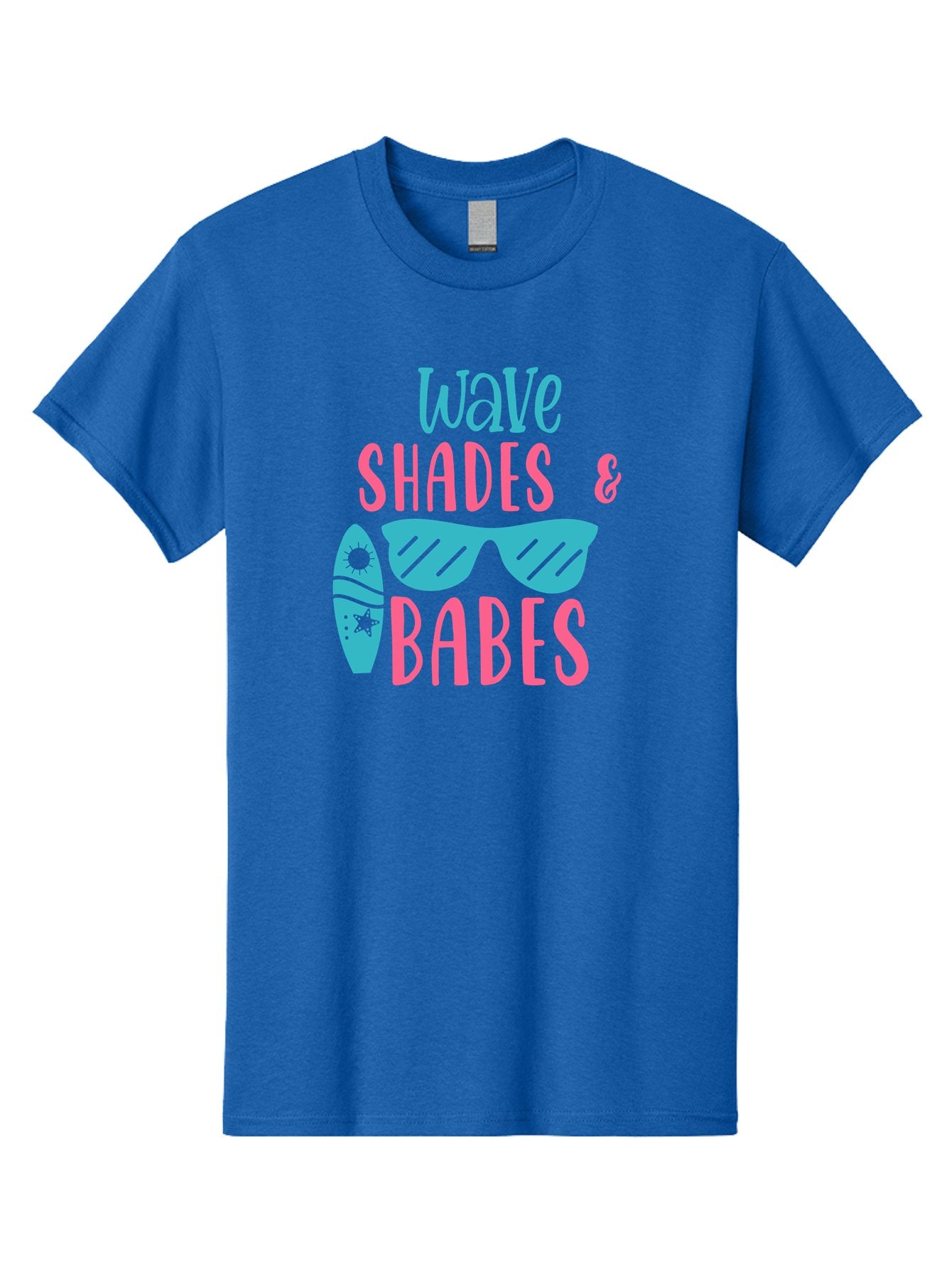 Wave-Shades-Babes Men'S Graphic Tee, 100% Cotton, Comfortable Casual Summer Wear, Machine Washable, Surfing, Sunglasses, Beach Culture, Summer Vibes, Wave Riders, Cool Shades, Beach Babes, Summer Fashion Aad500
