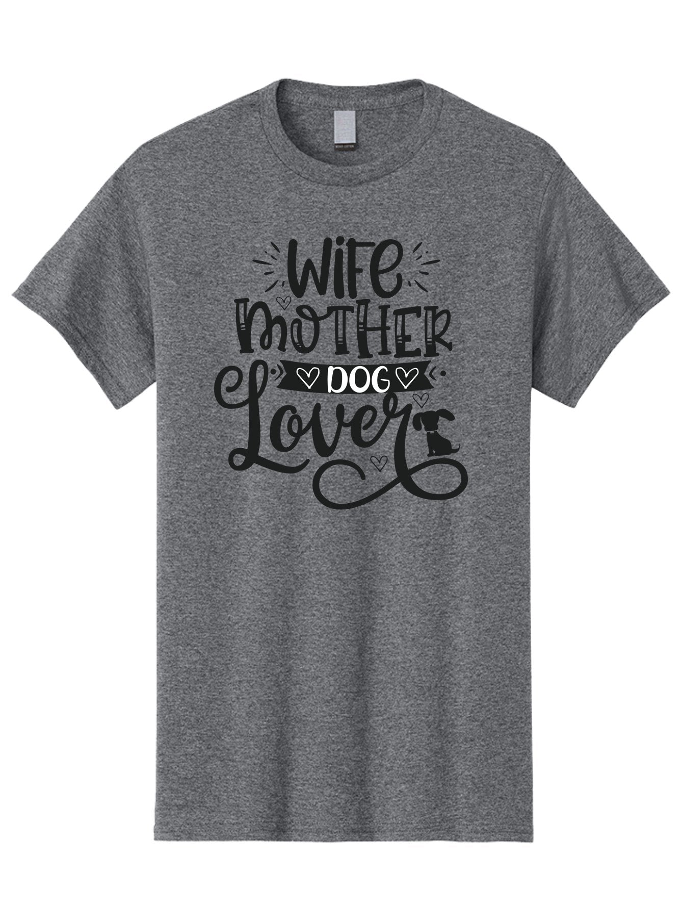 Wife-Mother-Dog-Lover Men'S Graphic Tee, 100% Cotton, Comfortable Casual Summer Wear, Machine Washable, Wife, Mother, Dog Lover, Dog Mom, Dog Mama, Dog Owner, Dog Enthusiast, Dog Quotes, Funny Dog Quotes, Dog Phrases, Dog Sayings Aad501 4