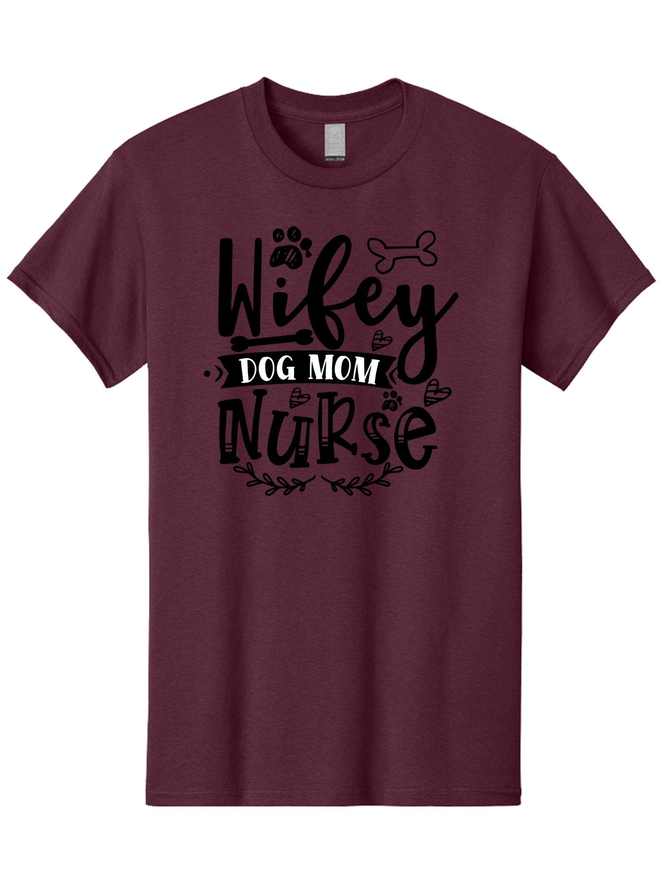 Wifey-Dog-Mom-Nurse Men'S Graphic Tee, 100% Cotton, Comfortable Casual Summer Wear, Machine Washable, Nurse Quote, Dog Mom Quote, Wifey Quote, Dog Lover Gift, Nurse Appreciation, Dog Mom, Wifey, Nurse, Medical Profession, Pet Lover, Aad503 14
