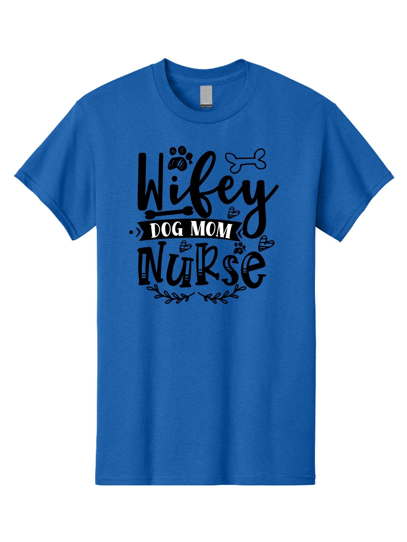 Wifey-Dog-Mom-Nurse Men'S Graphic Tee, 100% Cotton, Comfortable Casual Summer Wear, Machine Washable, Nurse Quote, Dog Mom Quote, Wifey Quote, Dog Lover Gift, Nurse Appreciation, Dog Mom, Wifey, Nurse, Medical Profession, Pet Lover, Aad503 6