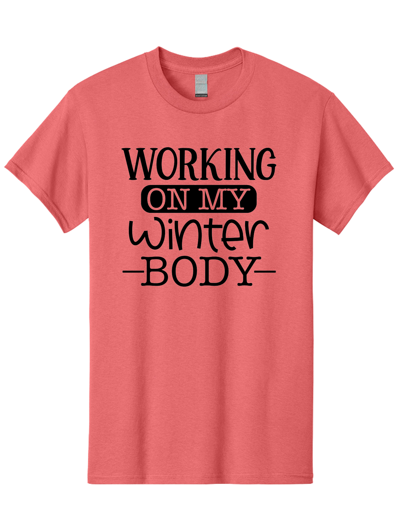 Working-On-My-Winter-Body Men'S Graphic Tee, 100% Cotton, Comfortable Casual Summer Wear, Machine Washable, Funny Fitness Quote, Workout Motivation, Winter Body Goals, Fitness Humor, Gym Inspiration, Healthy Lifestyle, Fitness Quotes Aad506 15