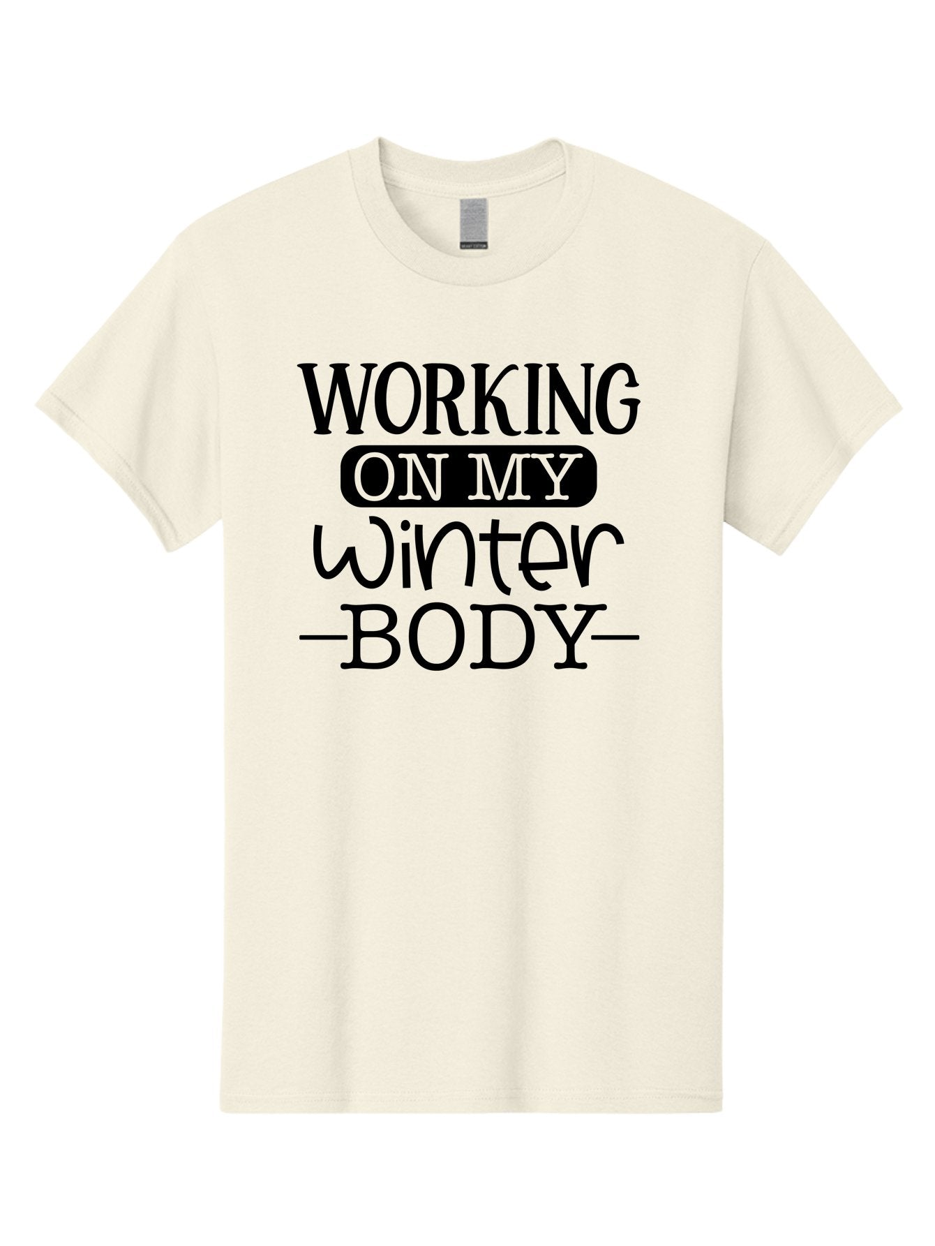 Working-On-My-Winter-Body Men'S Graphic Tee, 100% Cotton, Comfortable Casual Summer Wear, Machine Washable, Funny Fitness Quote, Workout Motivation, Winter Body Goals, Fitness Humor, Gym Inspiration, Healthy Lifestyle, Fitness Quotes Aad506 11