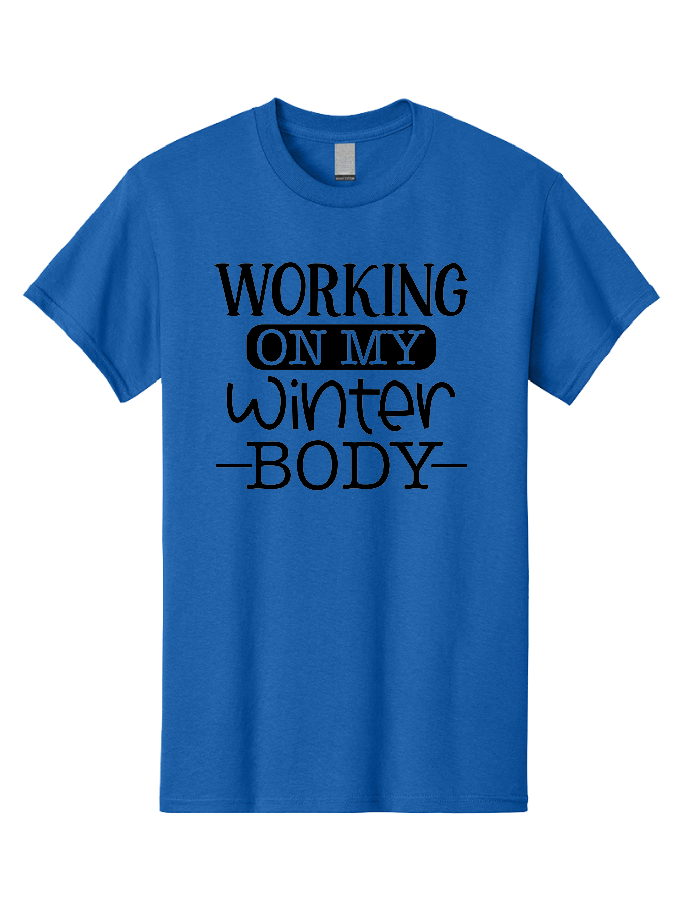 Working-On-My-Winter-Body Men'S Graphic Tee, 100% Cotton, Comfortable Casual Summer Wear, Machine Washable, Funny Fitness Quote, Workout Motivation, Winter Body Goals, Fitness Humor, Gym Inspiration, Healthy Lifestyle, Fitness Quotes Aad506 17