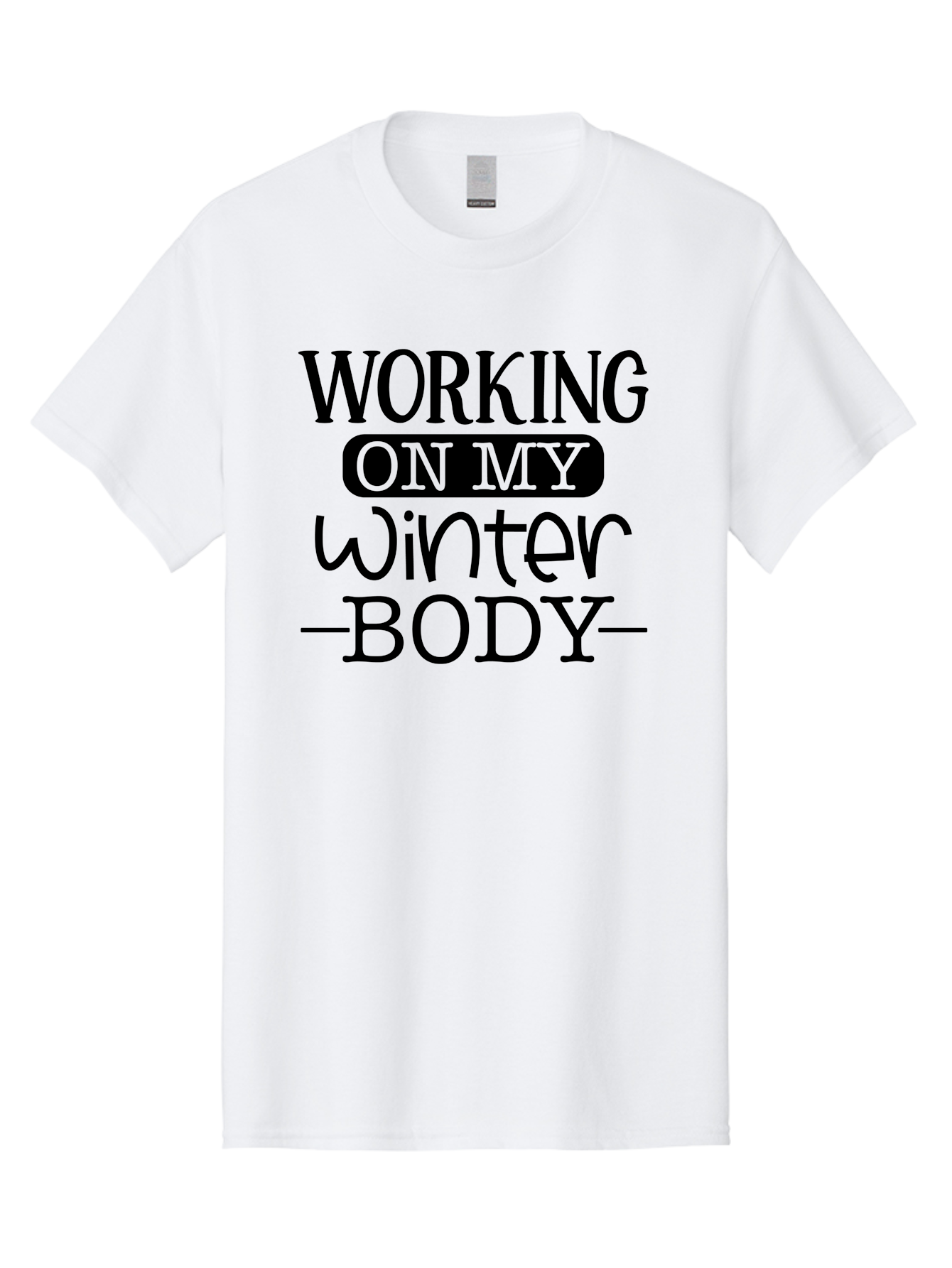 Working-On-My-Winter-Body Men'S Graphic Tee, 100% Cotton, Comfortable Casual Summer Wear, Machine Washable, Funny Fitness Quote, Workout Motivation, Winter Body Goals, Fitness Humor, Gym Inspiration, Healthy Lifestyle, Fitness Quotes Aad506 11