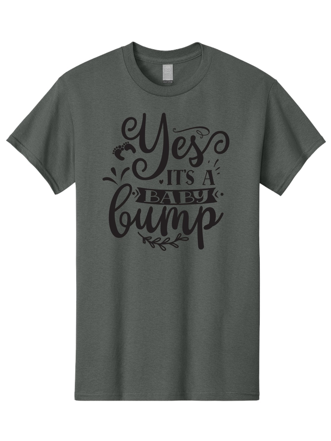Yes-It-S-A-Baby-Bump Men'S Graphic Tee, 100% Cotton, Comfortable Casual Summer Wear, Machine Washable, Baby Bump Announcement, Pregnancy Reveal, Baby On Board, Expecting A Baby, Baby Shower Invitation, Cute Baby Quote, Pregnancy Announcement, Aad509