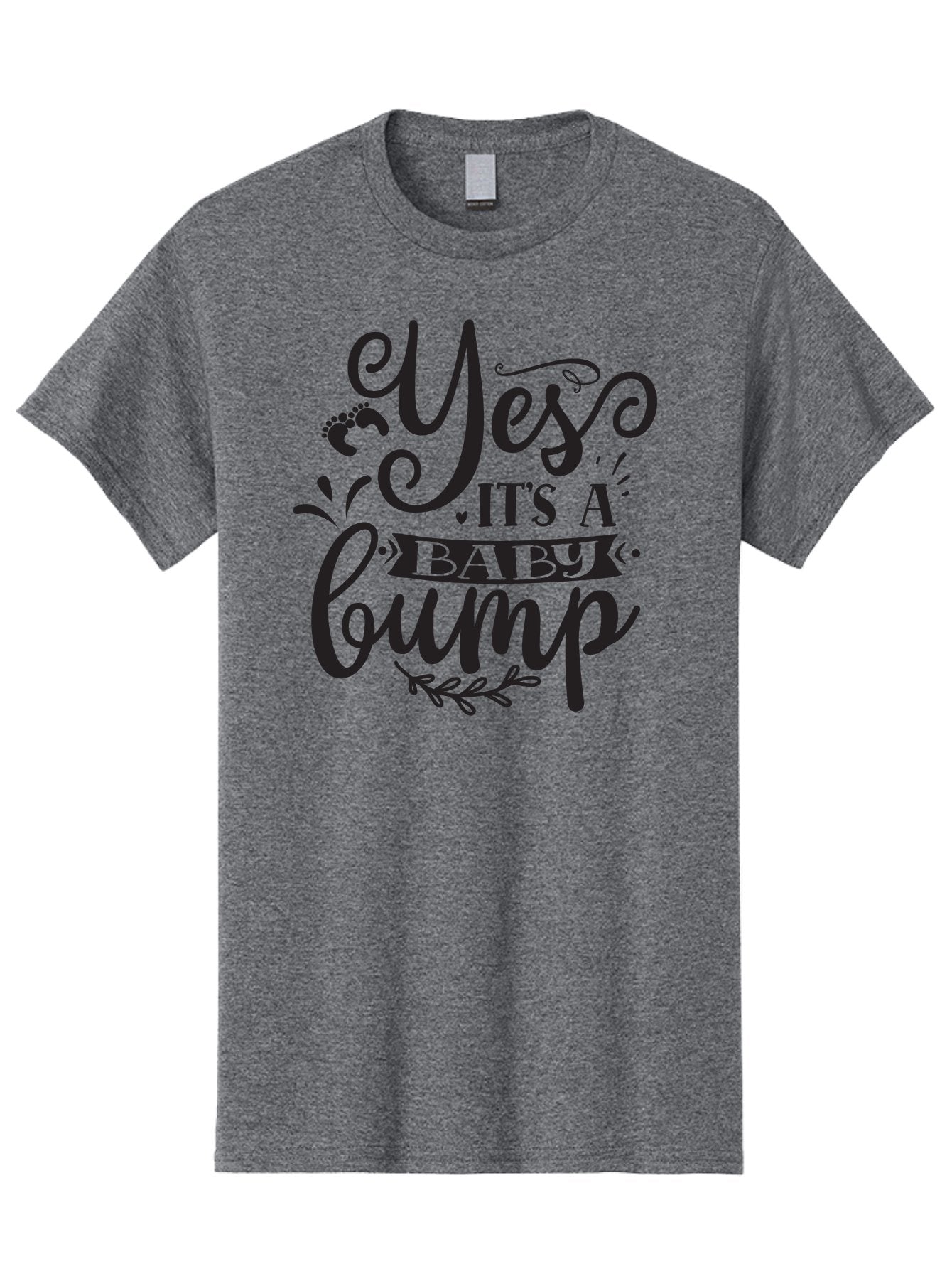 Yes-It-S-A-Baby-Bump Men'S Graphic Tee, 100% Cotton, Comfortable Casual Summer Wear, Machine Washable, Baby Bump Announcement, Pregnancy Reveal, Baby On Board, Expecting A Baby, Baby Shower Invitation, Cute Baby Quote, Pregnancy Announcement, Aad509 5
