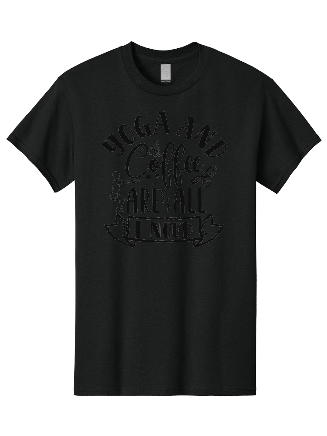 Yoga-And-Coffee-Are-All-I-Need Men'S Graphic Tee, 100% Cotton, Comfortable Casual Summer Wear, Machine Washable, Yoga And Coffee, Coffee Lover, Yoga Enthusiast, Mindfulness, Wellness, Relaxation, Coffee Break, Yoga Practice, Aad510 17