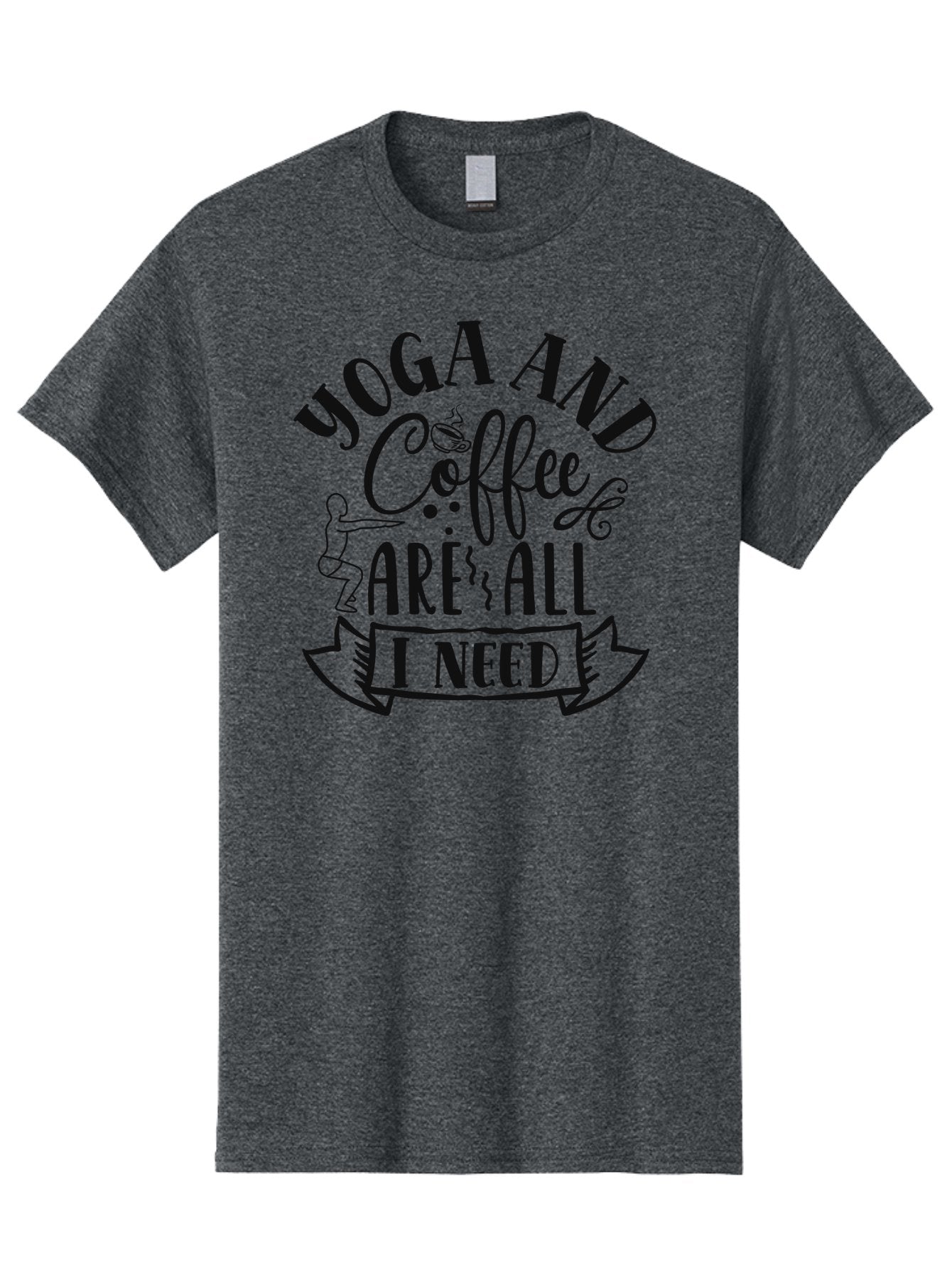 Yoga-And-Coffee-Are-All-I-Need Men'S Graphic Tee, 100% Cotton, Comfortable Casual Summer Wear, Machine Washable, Yoga And Coffee, Coffee Lover, Yoga Enthusiast, Mindfulness, Wellness, Relaxation, Coffee Break, Yoga Practice, Aad510 8