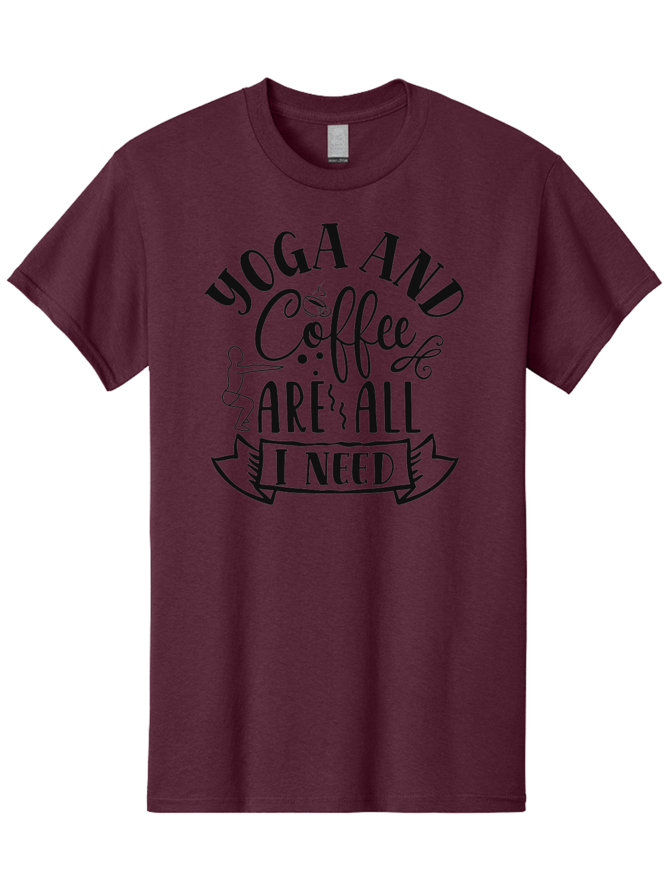Yoga-And-Coffee-Are-All-I-Need Men'S Graphic Tee, 100% Cotton, Comfortable Casual Summer Wear, Machine Washable, Yoga And Coffee, Coffee Lover, Yoga Enthusiast, Mindfulness, Wellness, Relaxation, Coffee Break, Yoga Practice, Aad510 9