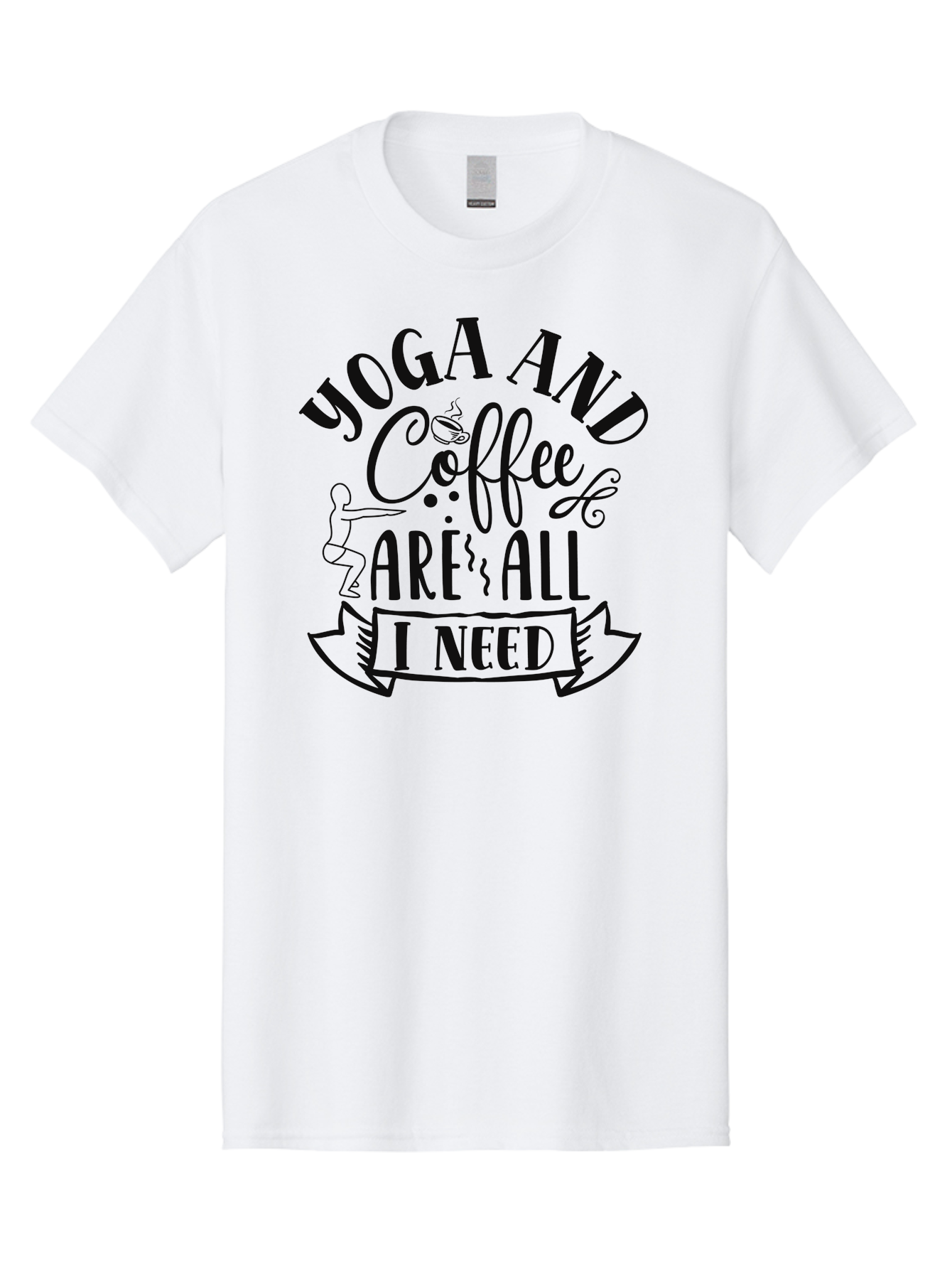 Yoga-And-Coffee-Are-All-I-Need Men'S Graphic Tee, 100% Cotton, Comfortable Casual Summer Wear, Machine Washable, Yoga And Coffee, Coffee Lover, Yoga Enthusiast, Mindfulness, Wellness, Relaxation, Coffee Break, Yoga Practice, Aad510 29