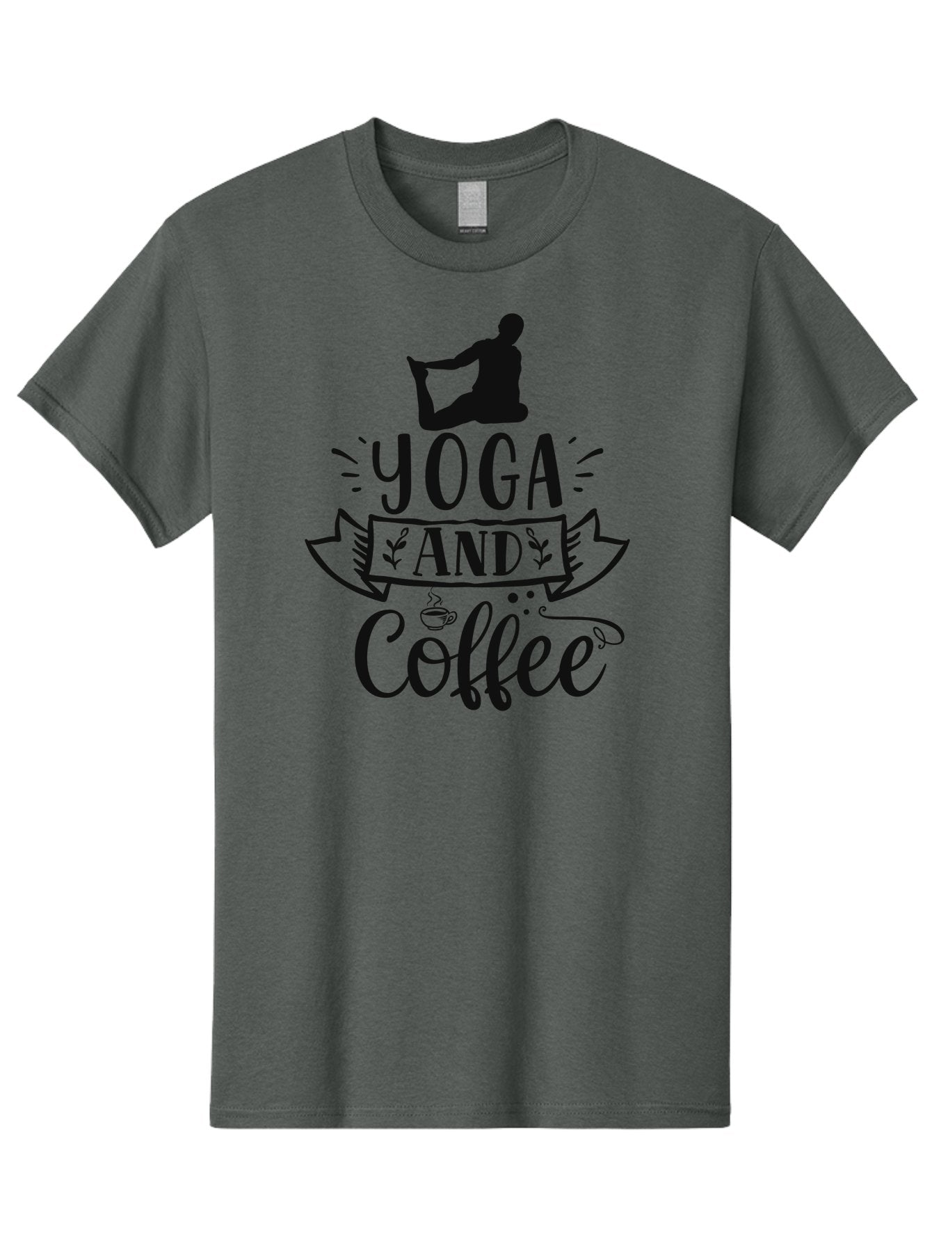 Yoga-And-Coffee Men'S Graphic Tee, 100% Cotton, Comfortable Casual Summer Wear, Machine Washable, Yoga, Coffee, Mindfulness, Wellness, Relaxation, Meditation, Healthy Lifestyle, Self-Care, Coffee Break, Balance Aad511 10