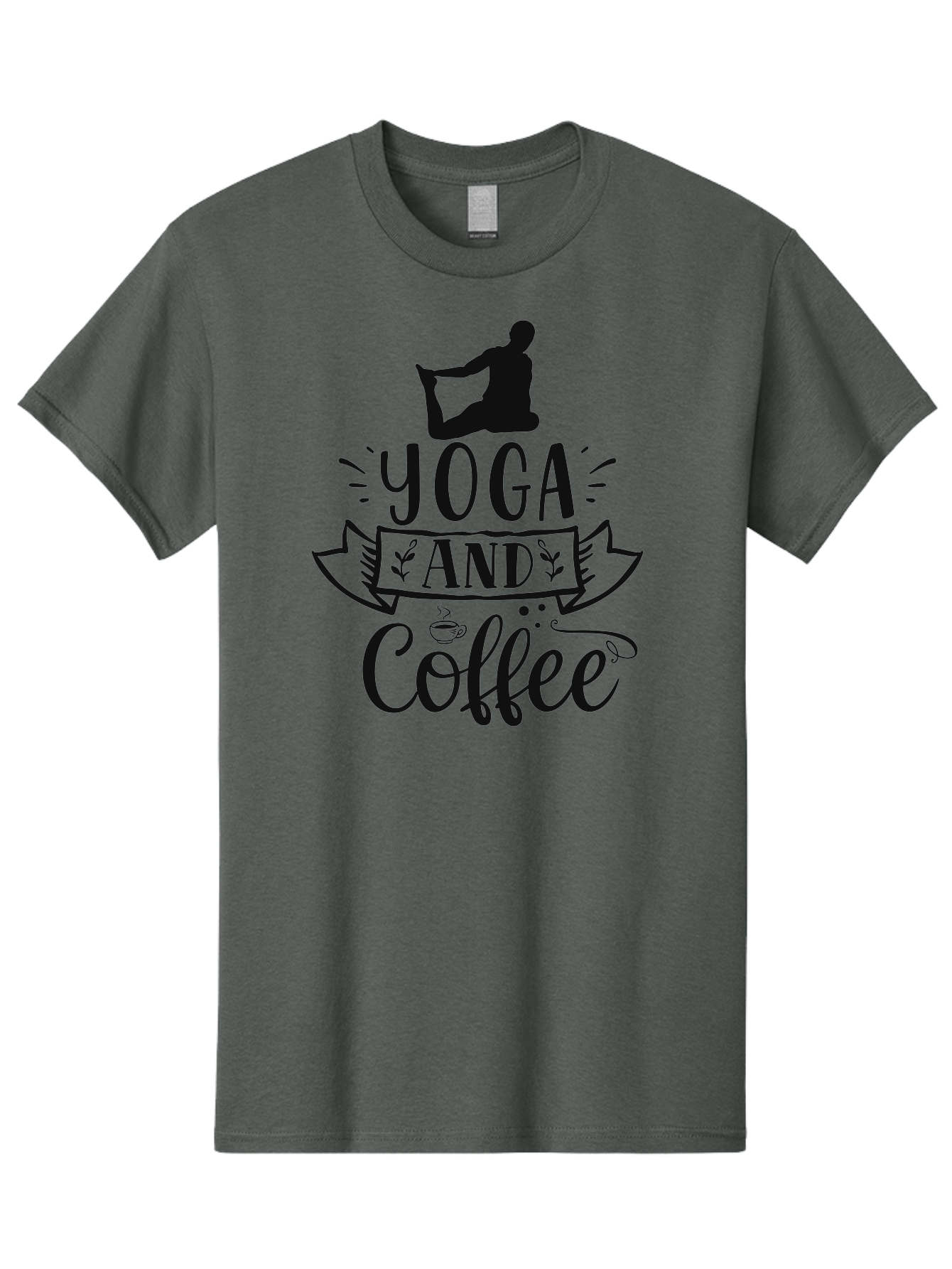Yoga-And-Coffee Men'S Graphic Tee, 100% Cotton, Comfortable Casual Summer Wear, Machine Washable, Yoga, Coffee, Mindfulness, Wellness, Relaxation, Meditation, Healthy Lifestyle, Self-Care, Coffee Break, Balance Aad511 27