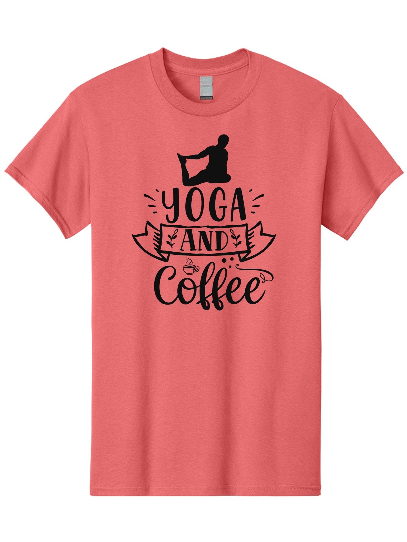 Yoga-And-Coffee Men'S Graphic Tee, 100% Cotton, Comfortable Casual Summer Wear, Machine Washable, Yoga, Coffee, Mindfulness, Wellness, Relaxation, Meditation, Healthy Lifestyle, Self-Care, Coffee Break, Balance Aad511 7