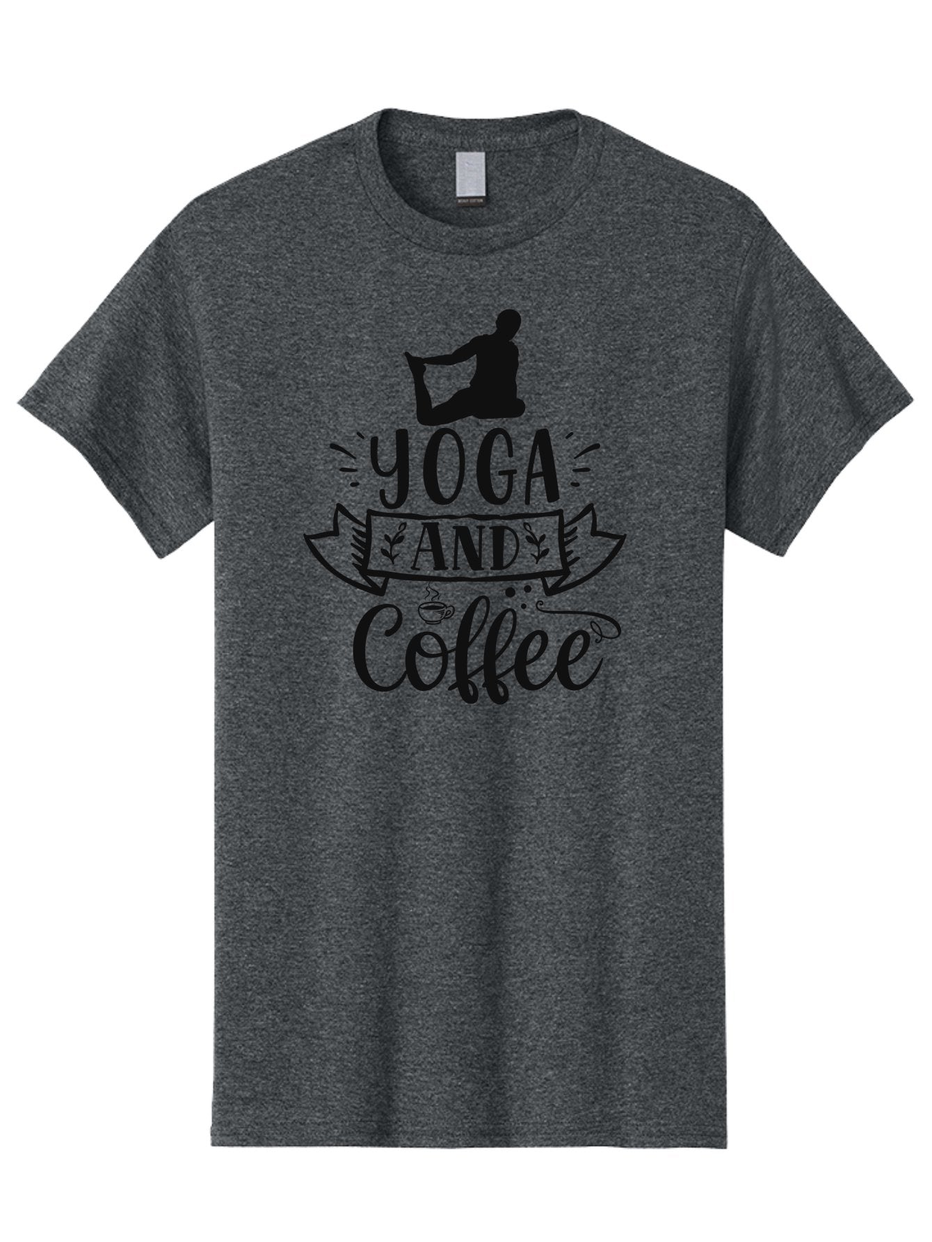 Yoga-And-Coffee Men'S Graphic Tee, 100% Cotton, Comfortable Casual Summer Wear, Machine Washable, Yoga, Coffee, Mindfulness, Wellness, Relaxation, Meditation, Healthy Lifestyle, Self-Care, Coffee Break, Balance Aad511 13