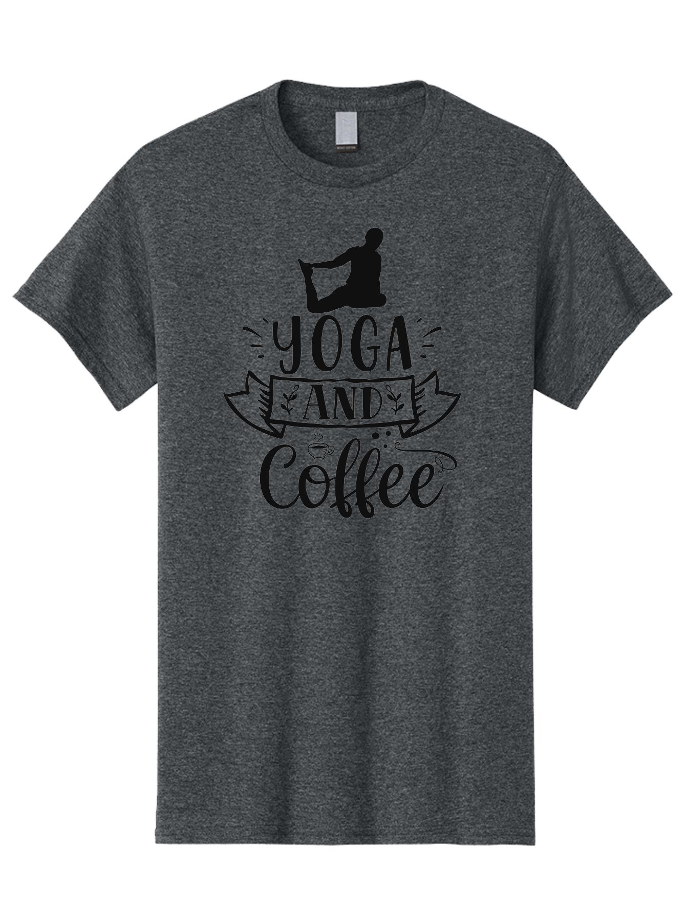 Yoga-And-Coffee Men'S Graphic Tee, 100% Cotton, Comfortable Casual Summer Wear, Machine Washable, Yoga, Coffee, Mindfulness, Wellness, Relaxation, Meditation, Healthy Lifestyle, Self-Care, Coffee Break, Balance Aad511 29