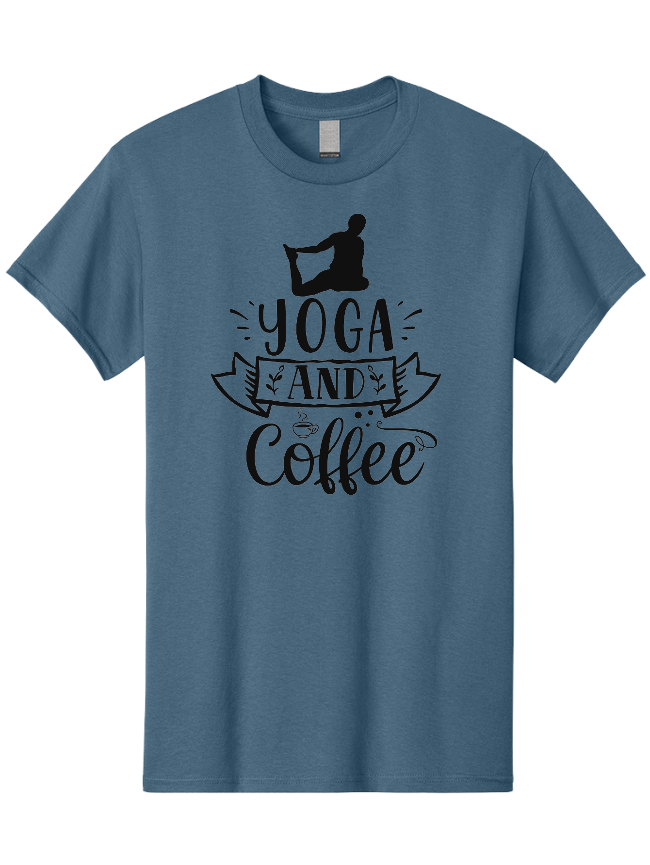 Yoga-And-Coffee Men'S Graphic Tee, 100% Cotton, Comfortable Casual Summer Wear, Machine Washable, Yoga, Coffee, Mindfulness, Wellness, Relaxation, Meditation, Healthy Lifestyle, Self-Care, Coffee Break, Balance Aad511 21