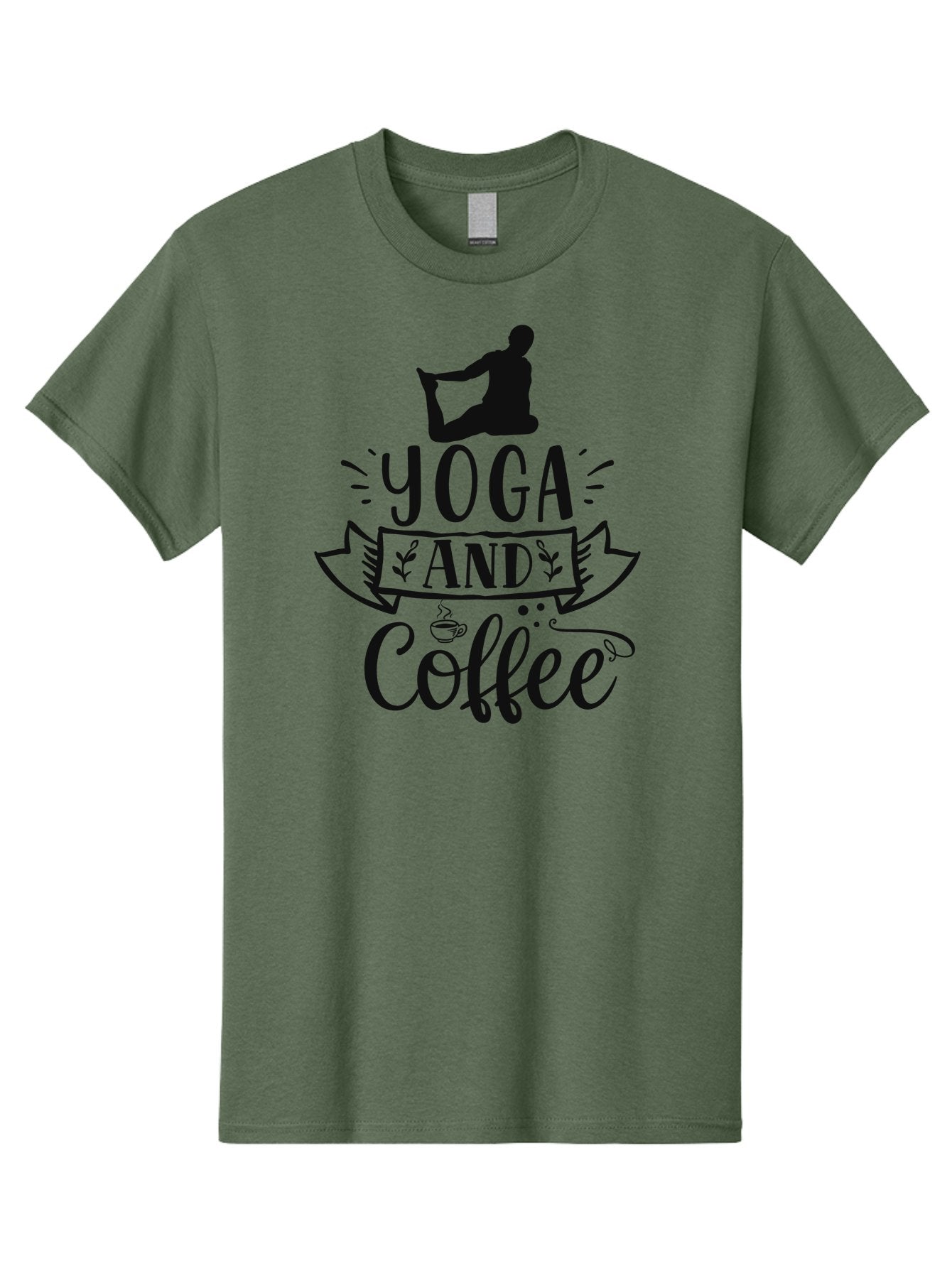 Yoga-And-Coffee Men'S Graphic Tee, 100% Cotton, Comfortable Casual Summer Wear, Machine Washable, Yoga, Coffee, Mindfulness, Wellness, Relaxation, Meditation, Healthy Lifestyle, Self-Care, Coffee Break, Balance Aad511 12