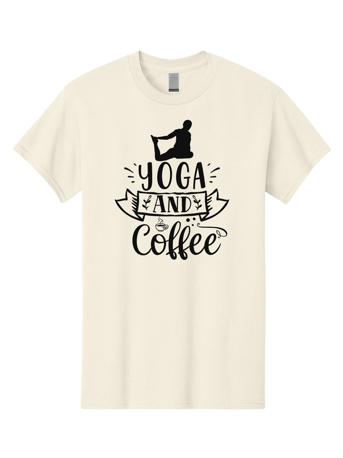 Yoga-And-Coffee Men'S Graphic Tee, 100% Cotton, Comfortable Casual Summer Wear, Machine Washable, Yoga, Coffee, Mindfulness, Wellness, Relaxation, Meditation, Healthy Lifestyle, Self-Care, Coffee Break, Balance Aad511 9