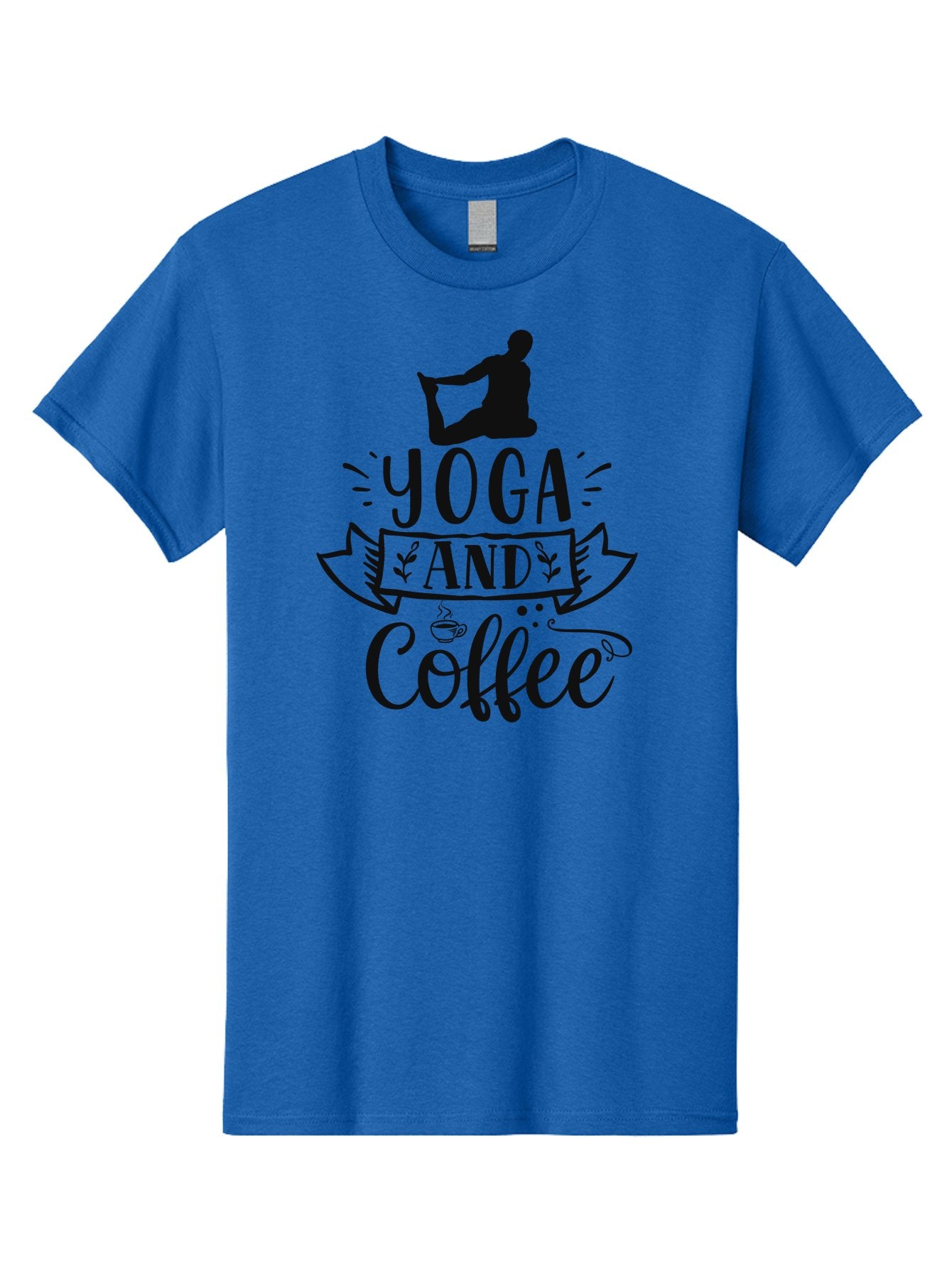 Yoga-And-Coffee Men'S Graphic Tee, 100% Cotton, Comfortable Casual Summer Wear, Machine Washable, Yoga, Coffee, Mindfulness, Wellness, Relaxation, Meditation, Healthy Lifestyle, Self-Care, Coffee Break, Balance Aad511 8