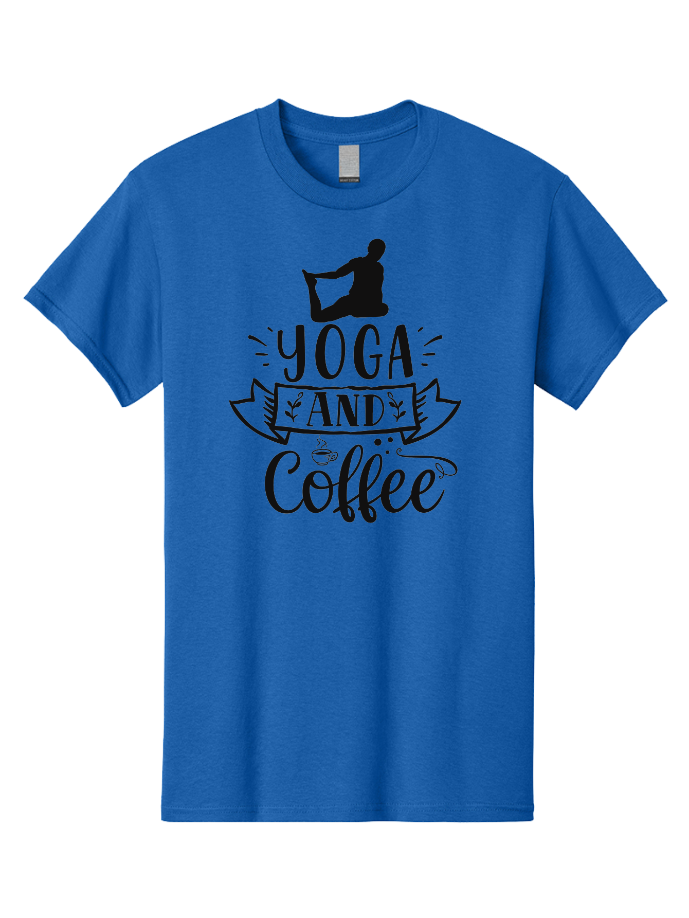 Yoga-And-Coffee Men'S Graphic Tee, 100% Cotton, Comfortable Casual Summer Wear, Machine Washable, Yoga, Coffee, Mindfulness, Wellness, Relaxation, Meditation, Healthy Lifestyle, Self-Care, Coffee Break, Balance Aad511 11