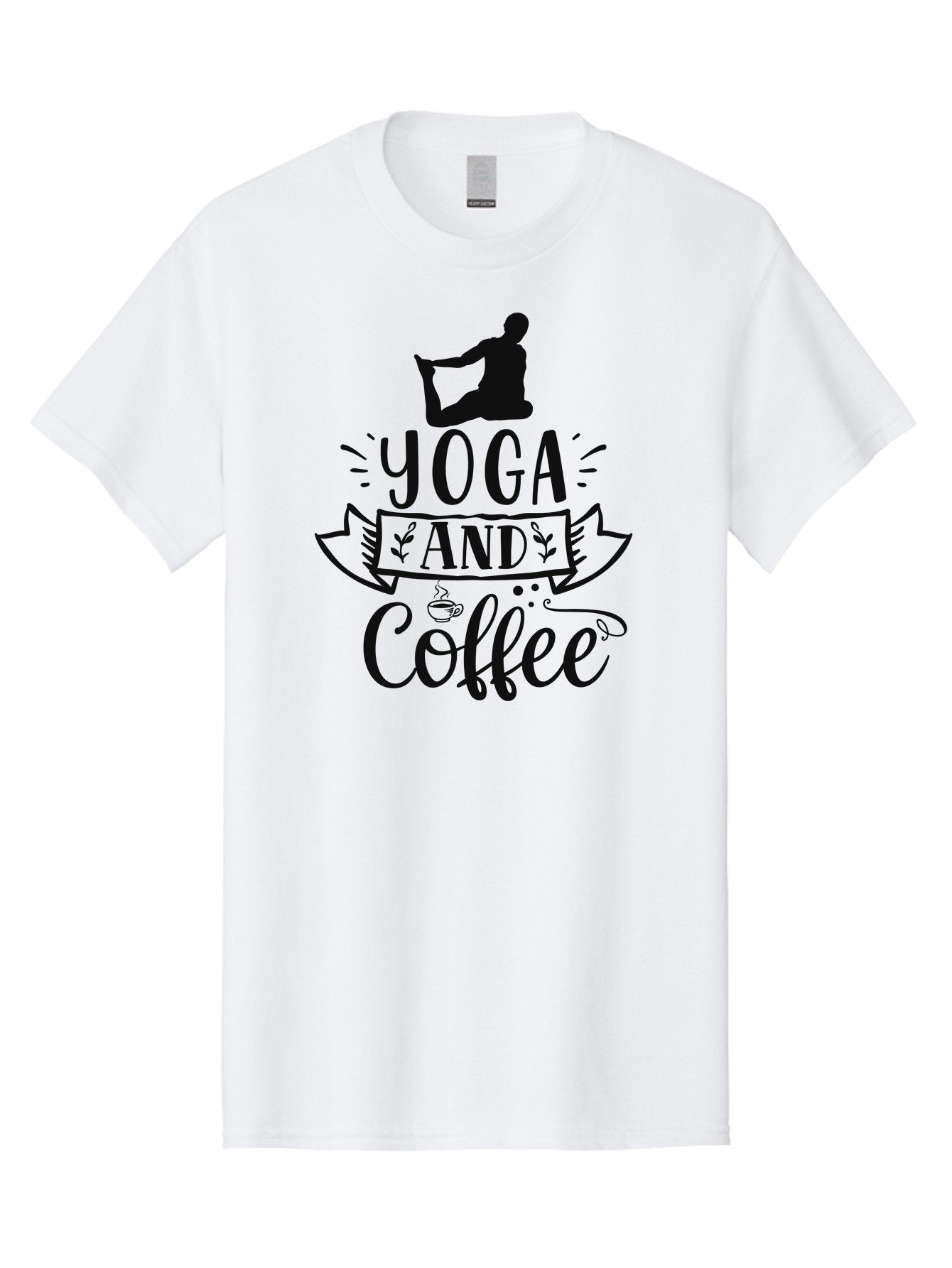 Yoga-And-Coffee Men'S Graphic Tee, 100% Cotton, Comfortable Casual Summer Wear, Machine Washable, Yoga, Coffee, Mindfulness, Wellness, Relaxation, Meditation, Healthy Lifestyle, Self-Care, Coffee Break, Balance Aad511 6