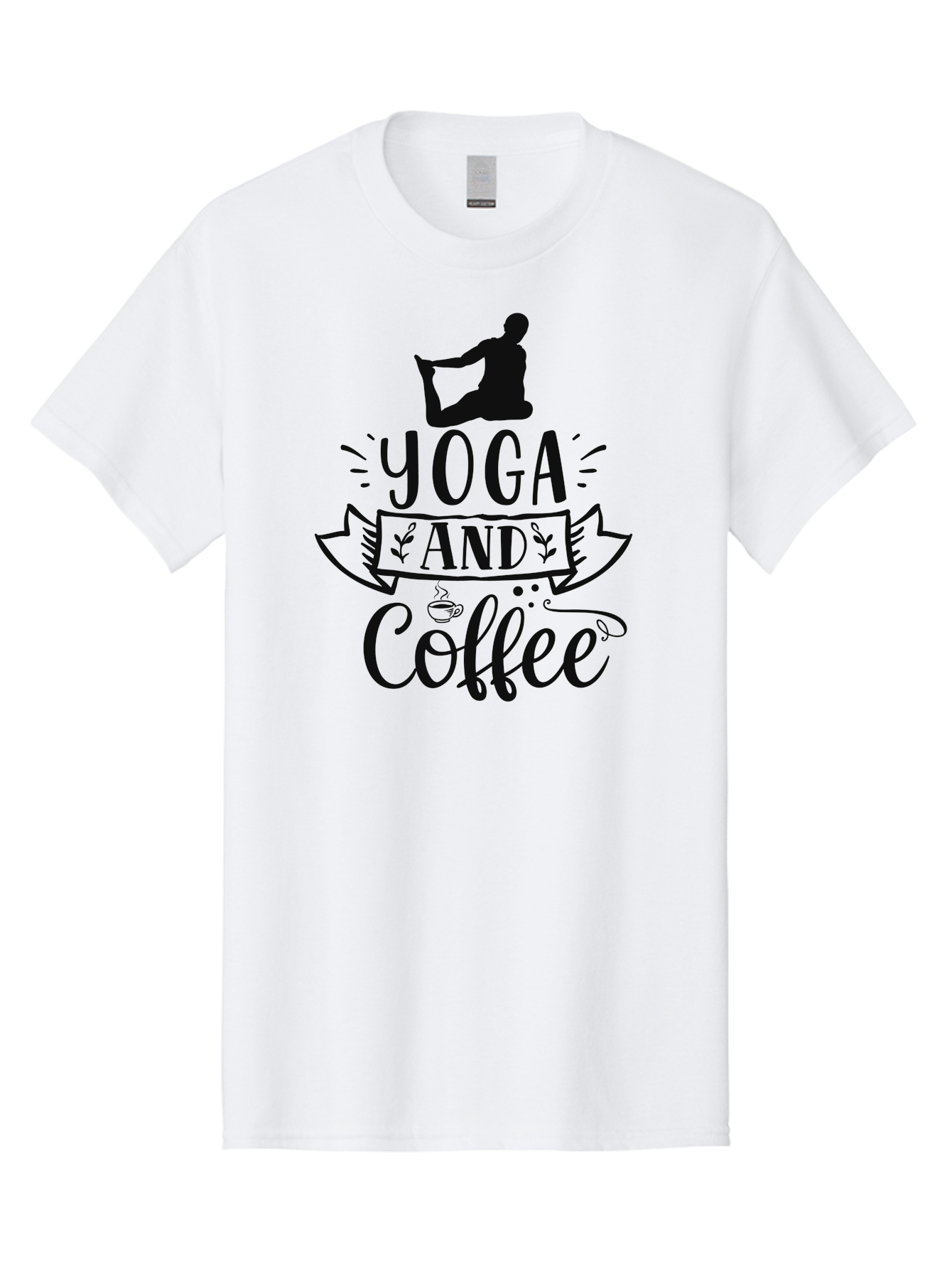Yoga-And-Coffee Men'S Graphic Tee, 100% Cotton, Comfortable Casual Summer Wear, Machine Washable, Yoga, Coffee, Mindfulness, Wellness, Relaxation, Meditation, Healthy Lifestyle, Self-Care, Coffee Break, Balance Aad511 13