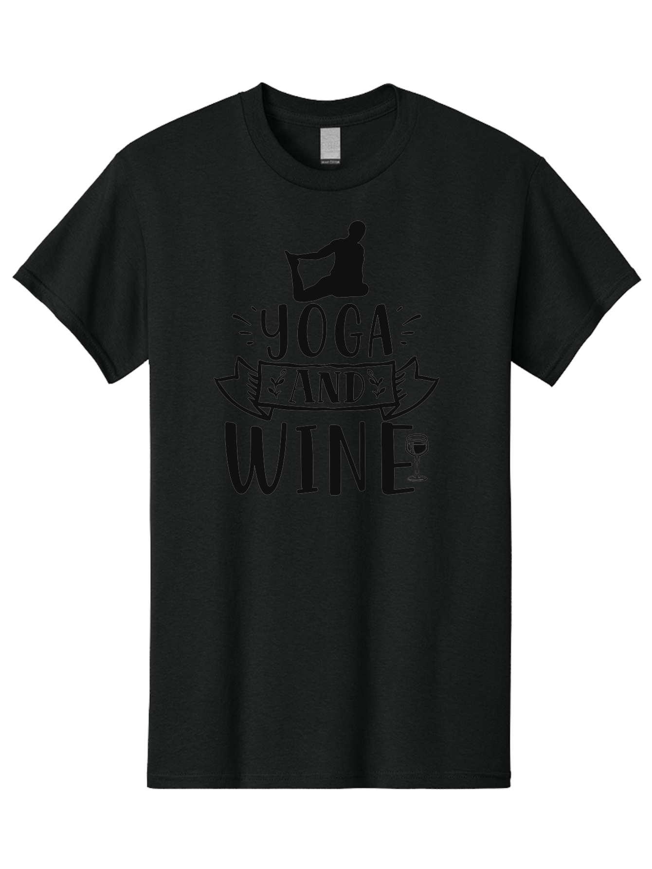 Yoga-And-Wine Men'S Graphic Tee, 100% Cotton, Comfortable Casual Summer Wear, Machine Washable, Yoga And Wine, Zen, Mindfulness, Relaxation, Yoga Poses, Wine Glasses, Wellness, Self-Care, Meditation, Calm Atmosphere, Yoga Lifestyle, Aad512 27